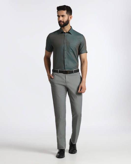Mid Grey Solid Trouser - Roku