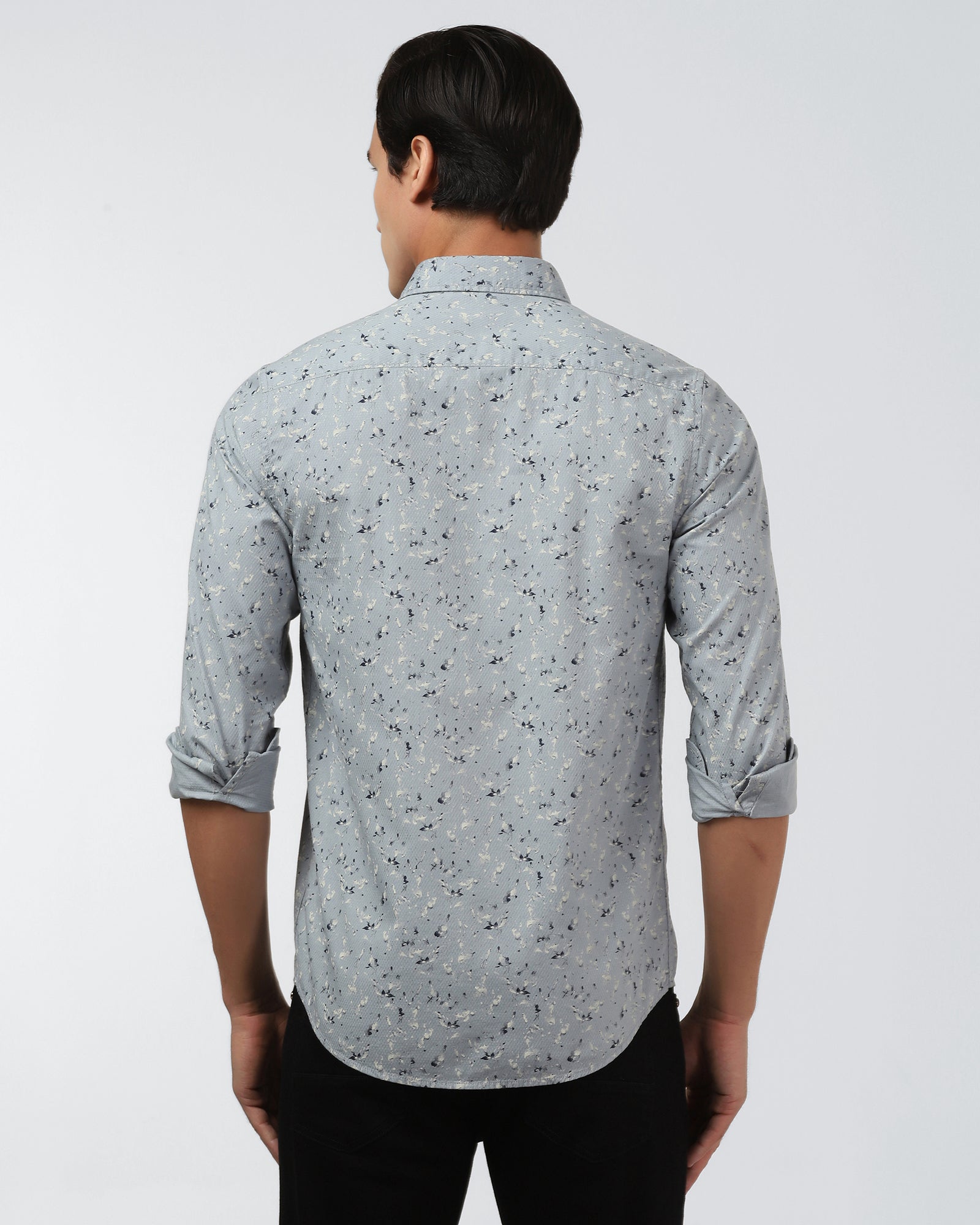 Midnight Blue Printed Shirt - Kiva