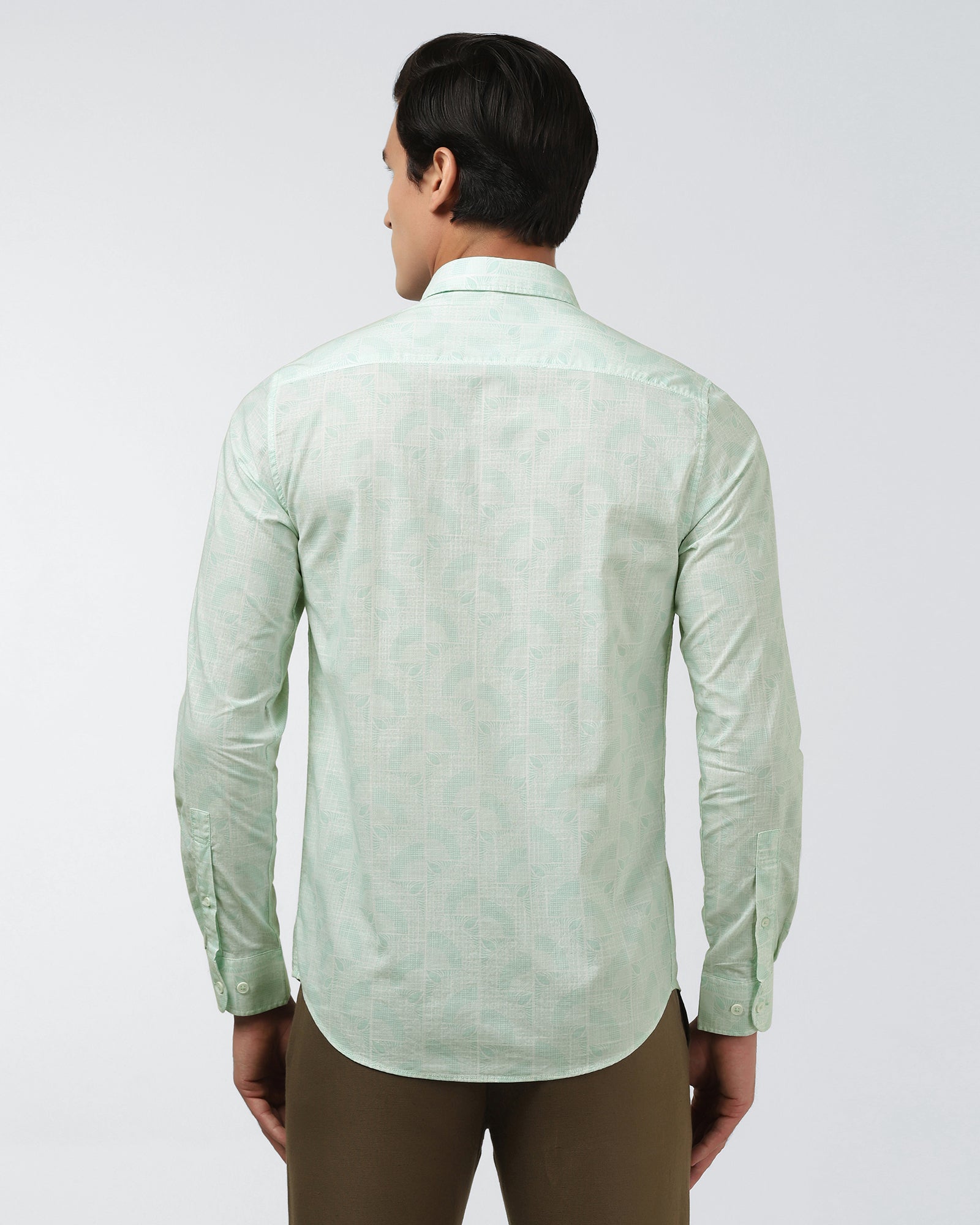 Mint Printed Shirt - Amer