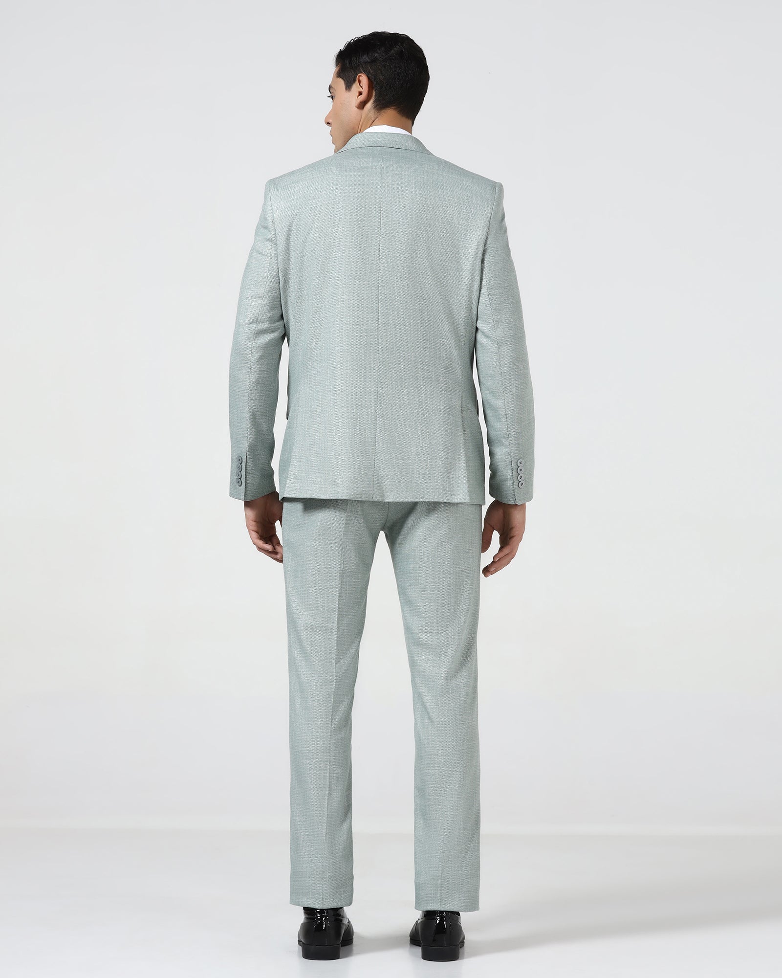 Mint Three Piece Textured Suit - Dayle