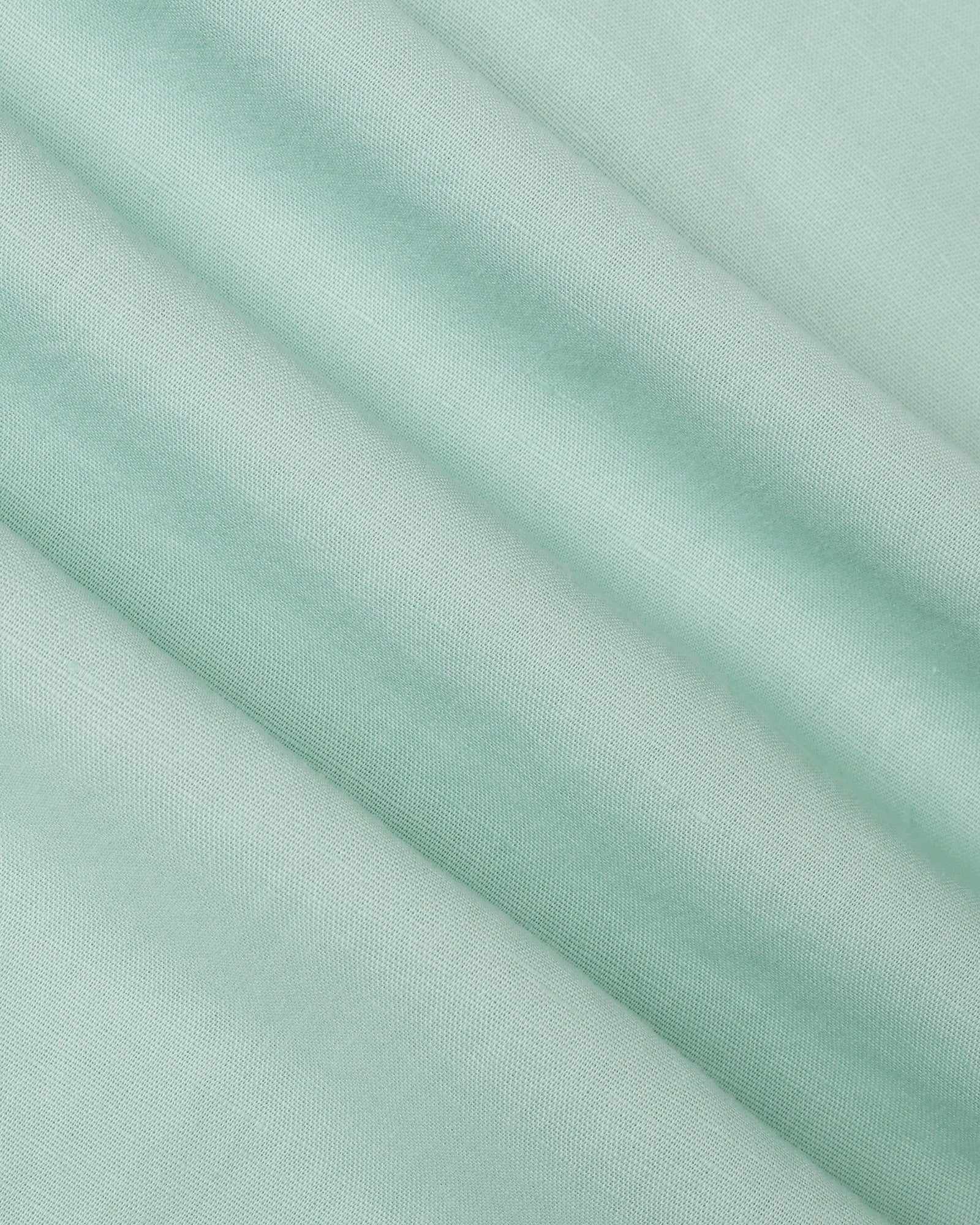 Mint Half Sleeve Linen Solid Shirt - Cleo