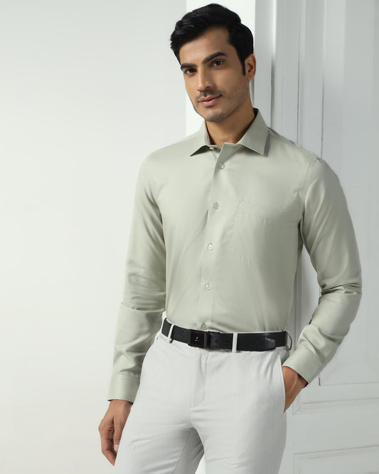 Mint Non Iron Textured Shirt - E31