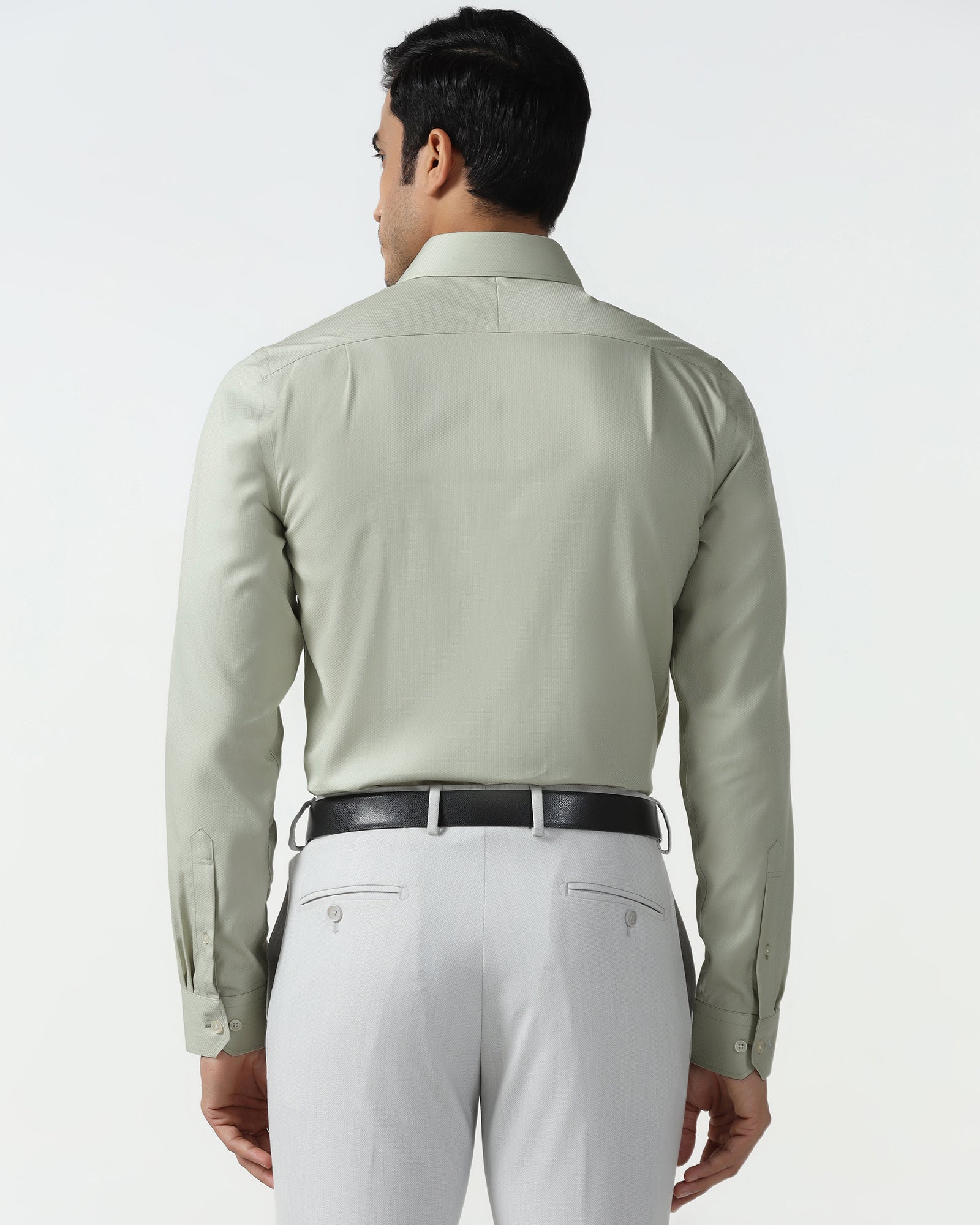 Mint Non Iron Textured Shirt - E31