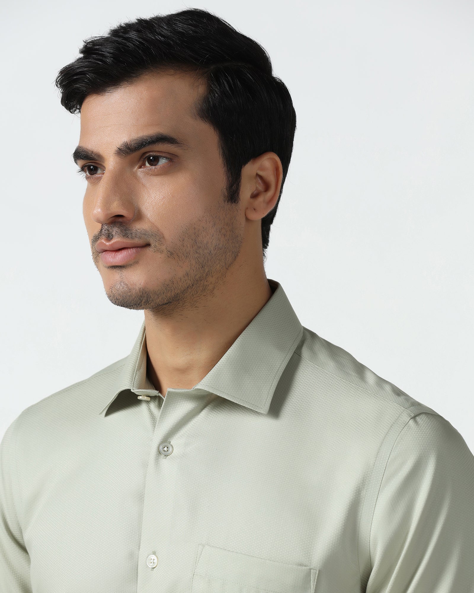 Mint Non Iron Textured Shirt - E31