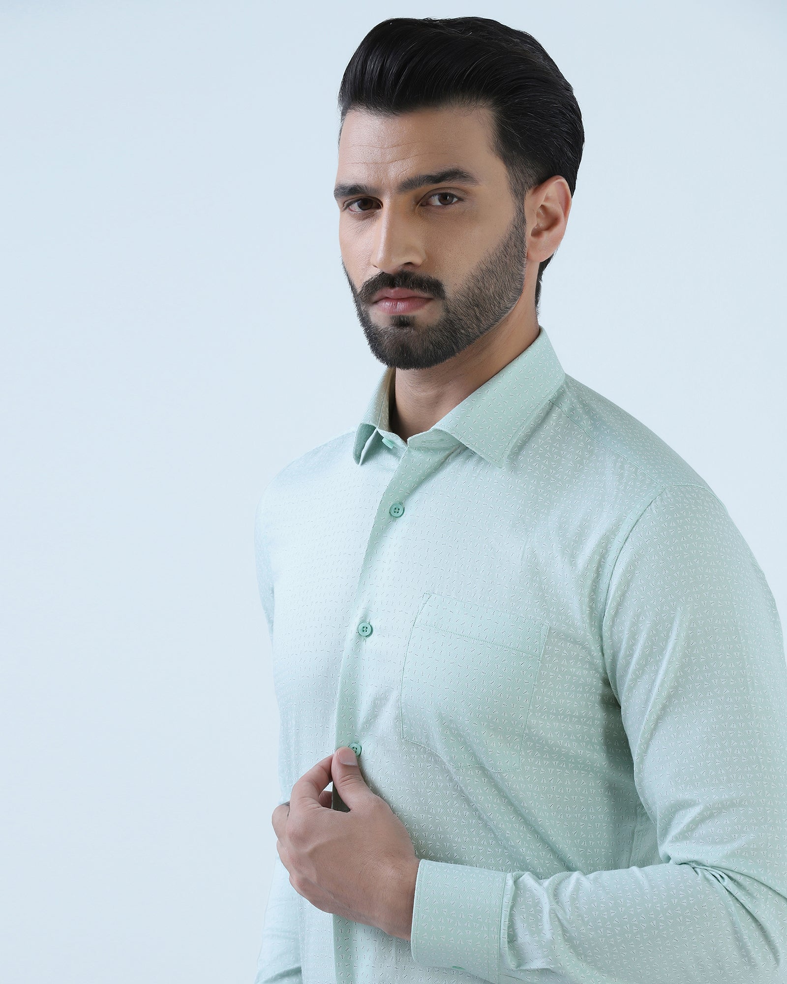 Mint Printed Shirt - Callum