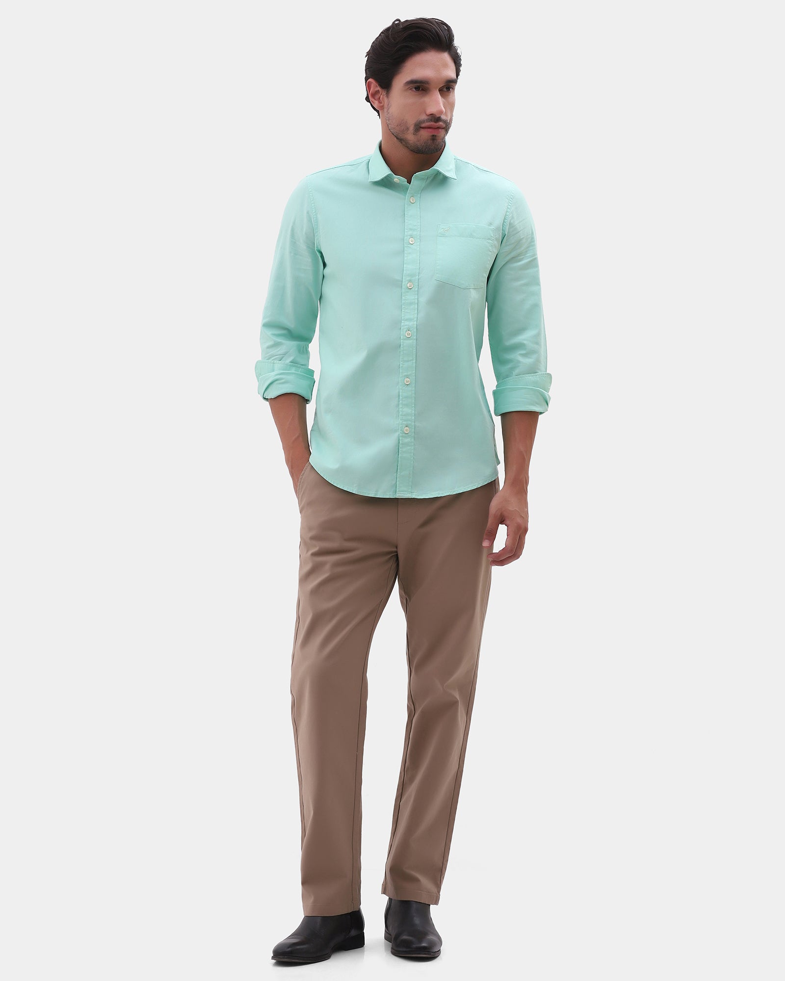 Mint Printed Shirt - Gebbew