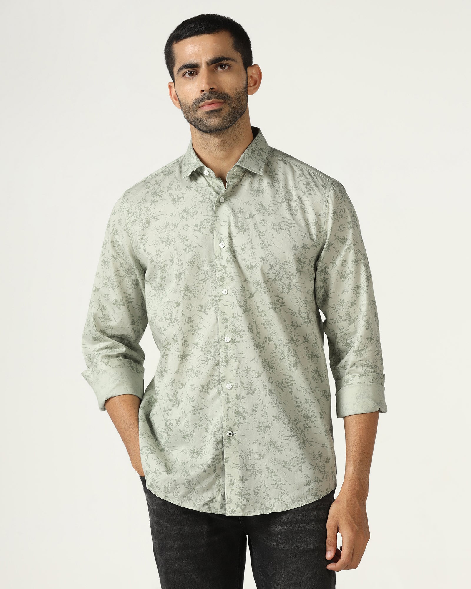 Mint Printed Shirt - Holten