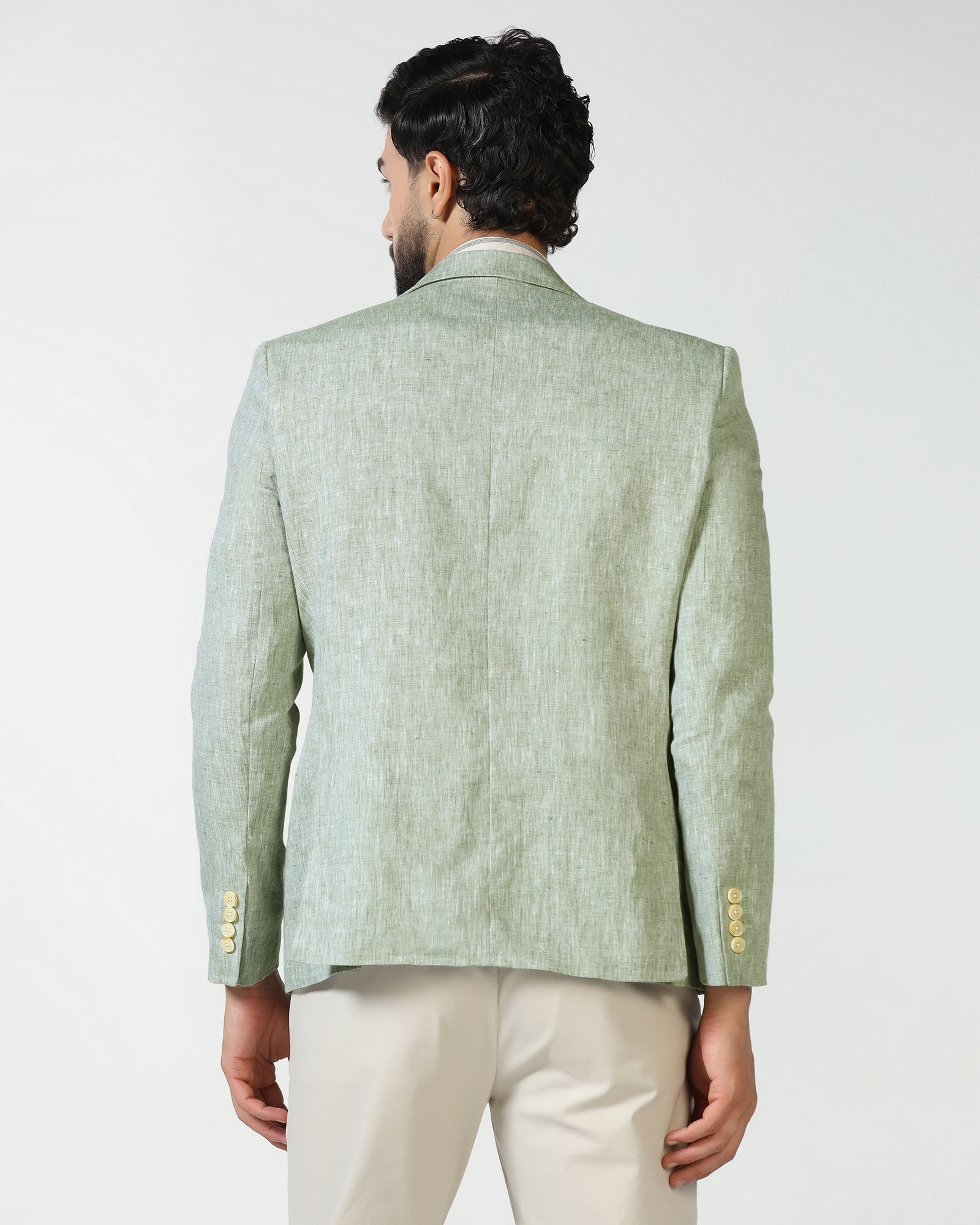 Mint Solid Blazer - Fiero
