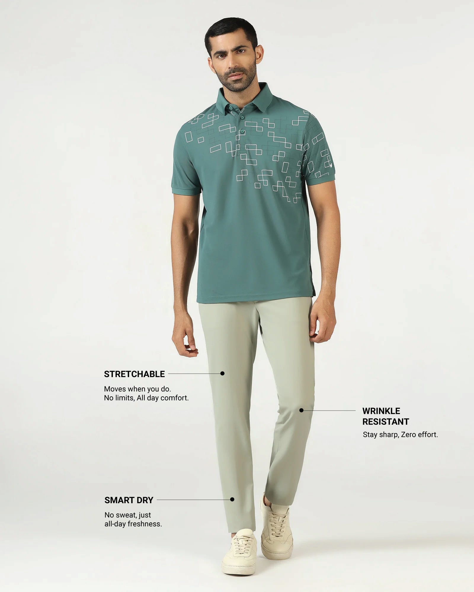 Mint Techpro Solid Trouser - Ashley