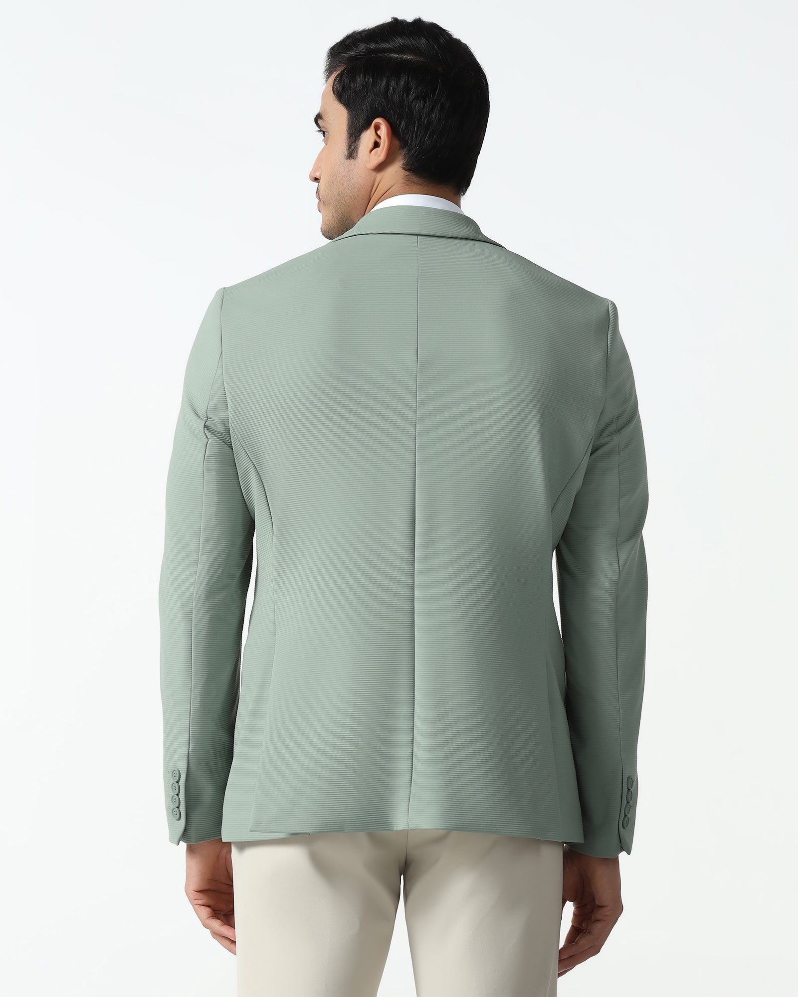 Mint TechPro Stripe Blazer - Fiesta
