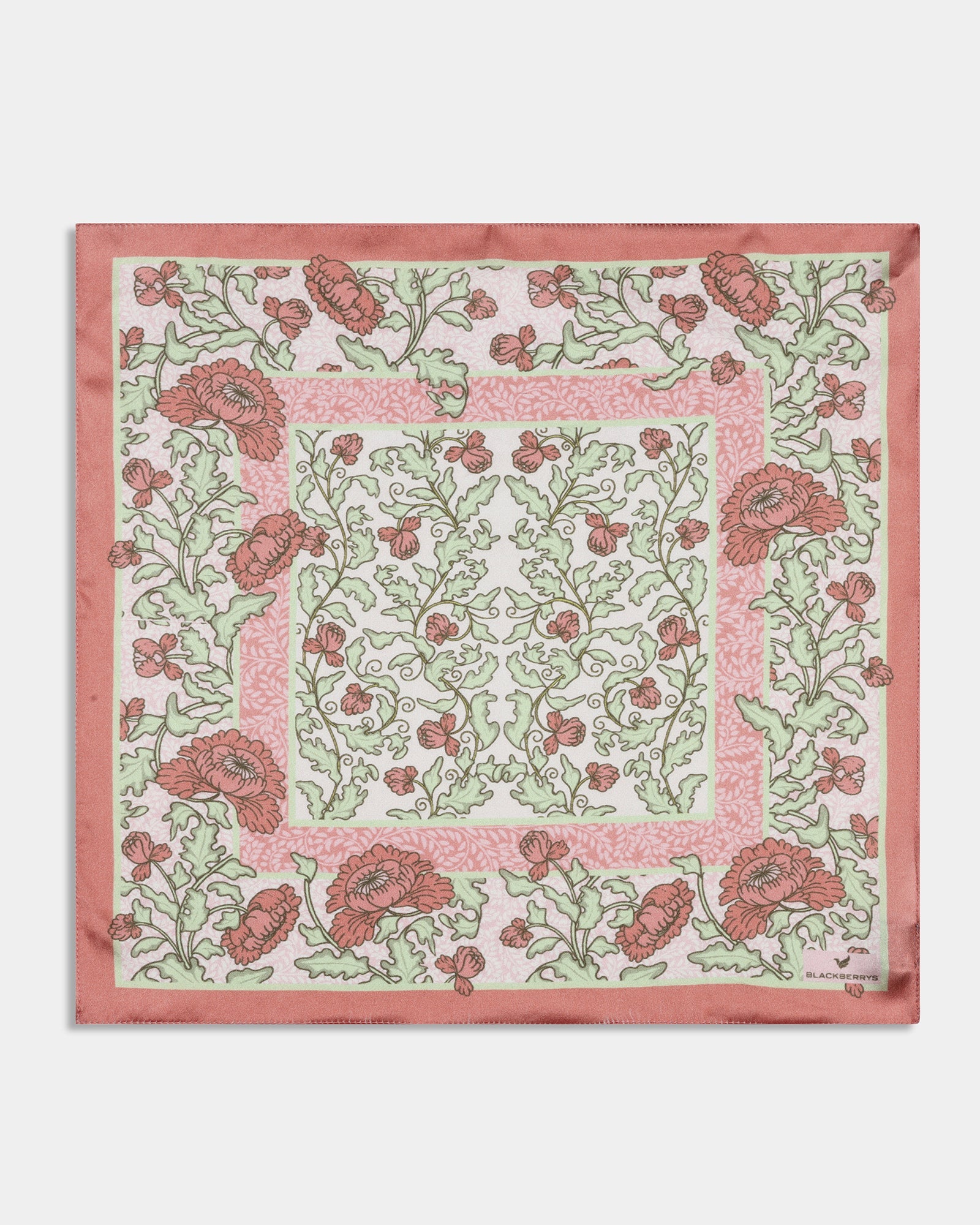 Multi Color Printed 100% Silk Pocket Square - Adorn