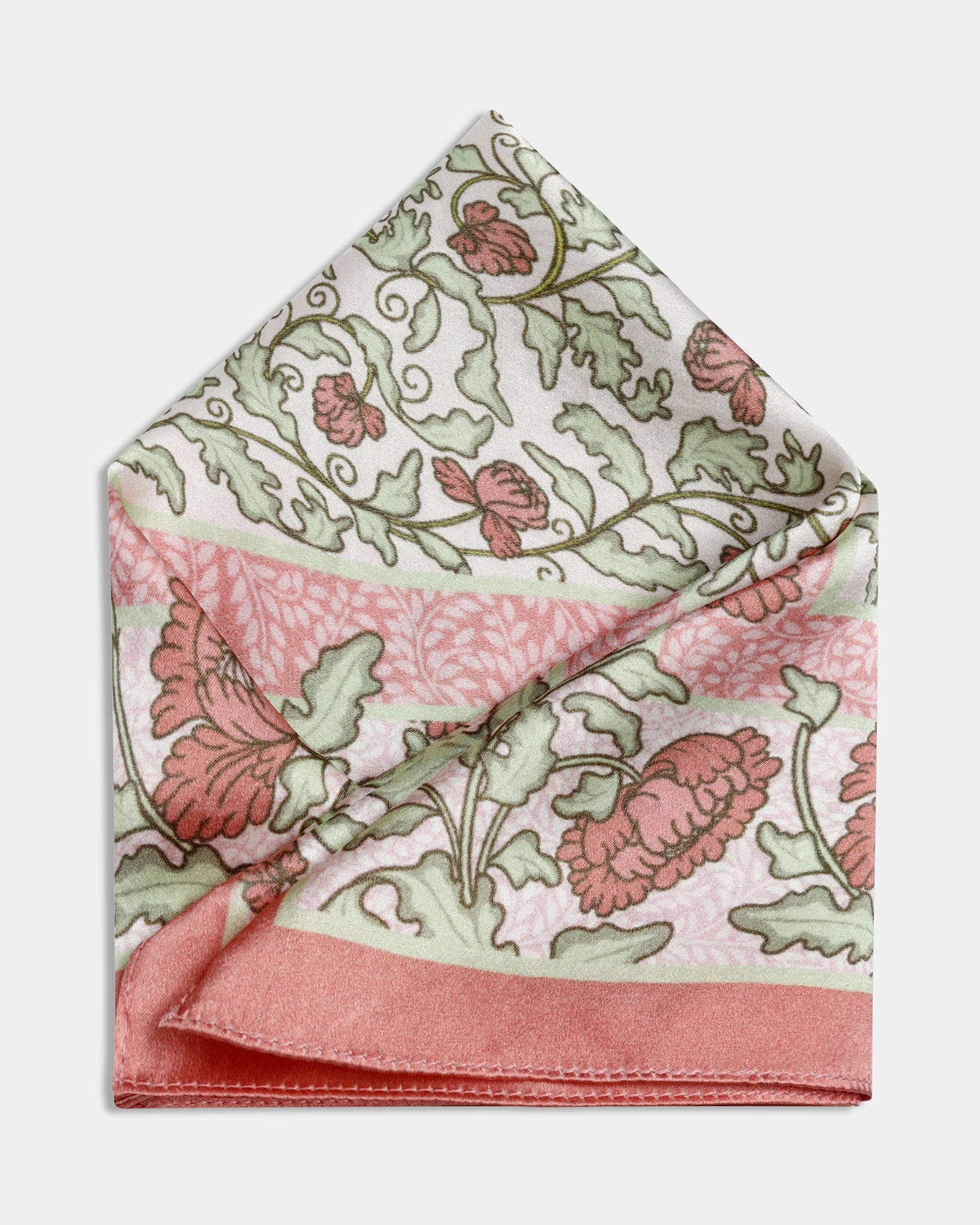 Multi Color Printed 100% Silk Pocket Square - Adorn