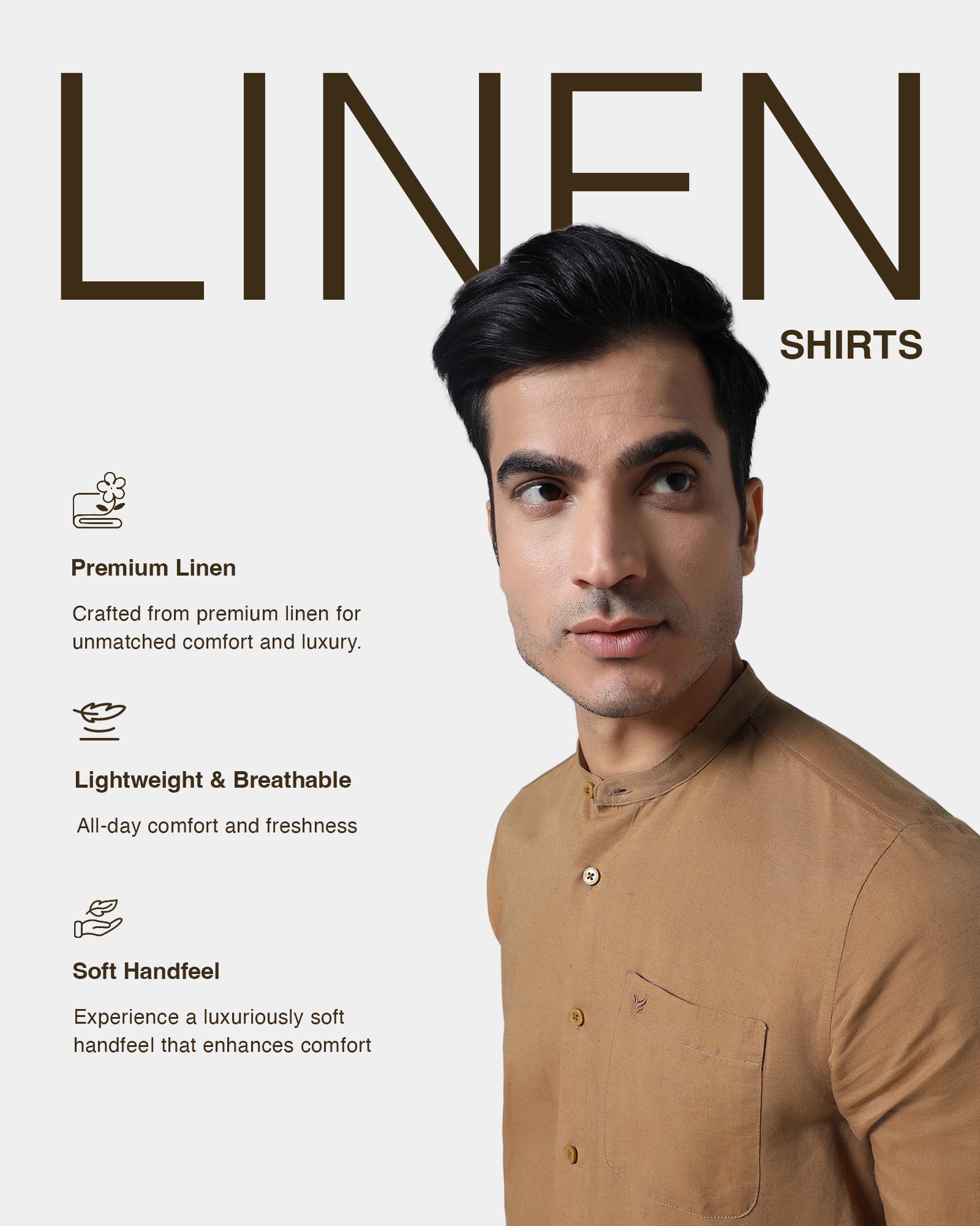 Mustard Linen Solid Shirt - Cleo