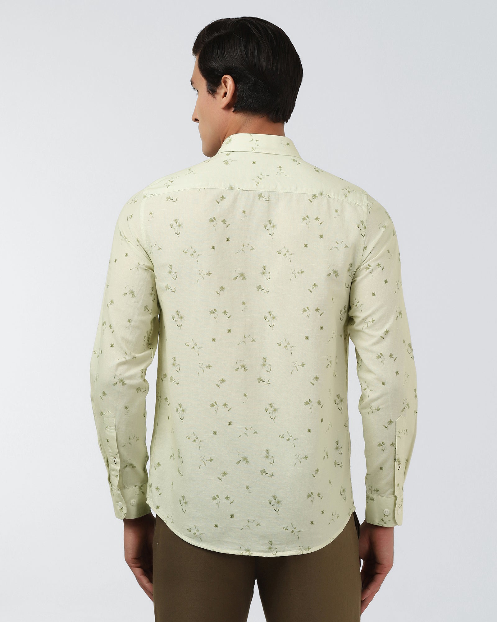 Natural Linen Printed Shirt - Arigo