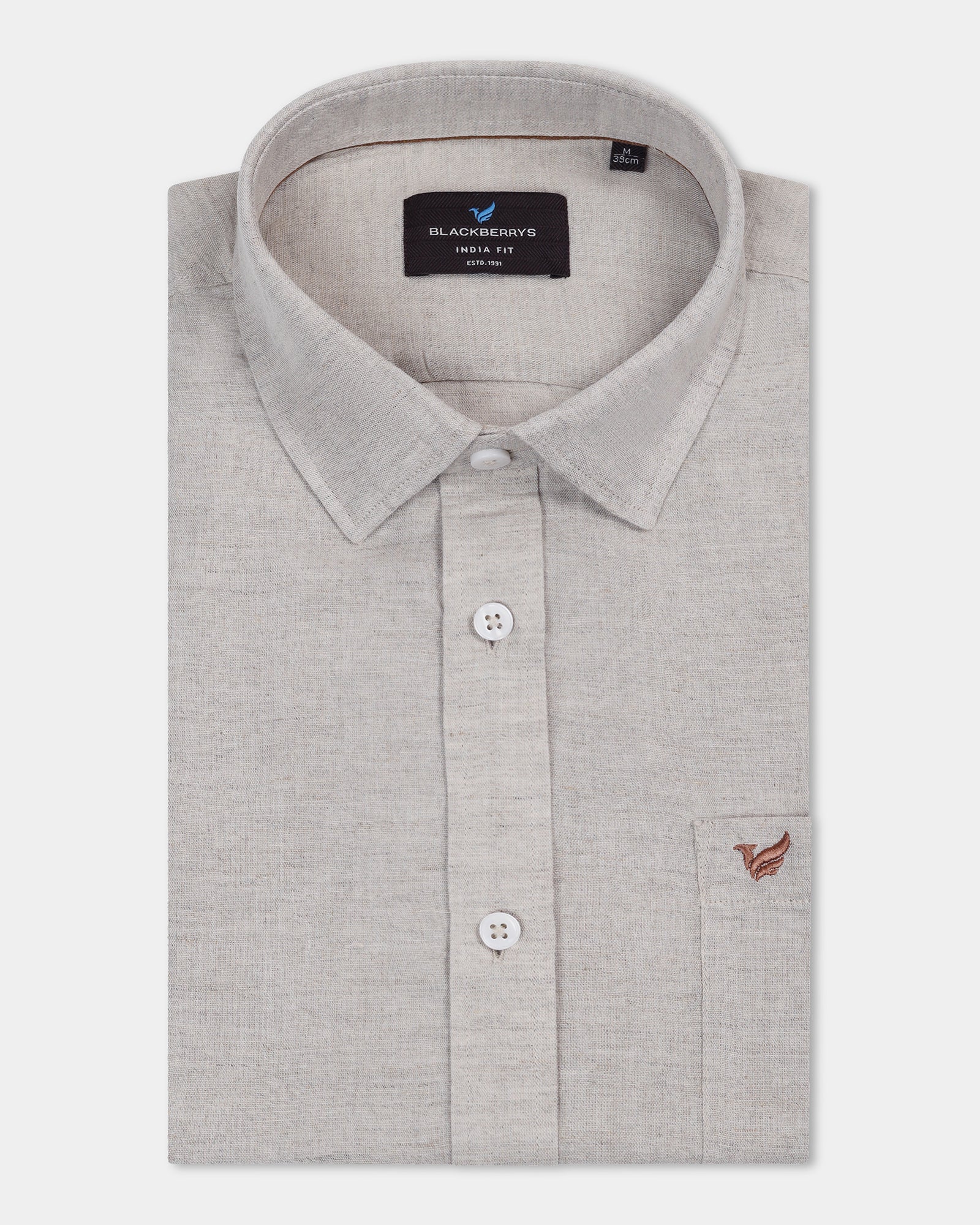 Natural Half Sleeve Linen Solid Shirt - Cleo