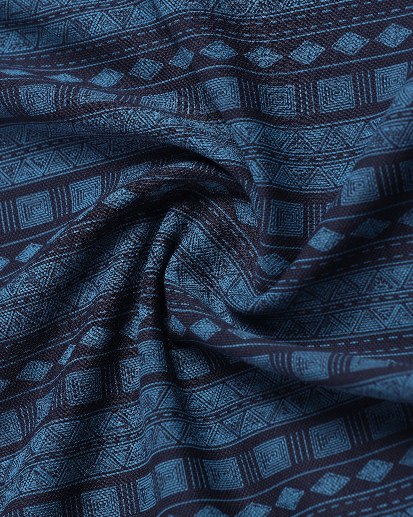 Navy Printed Polo - Bogum