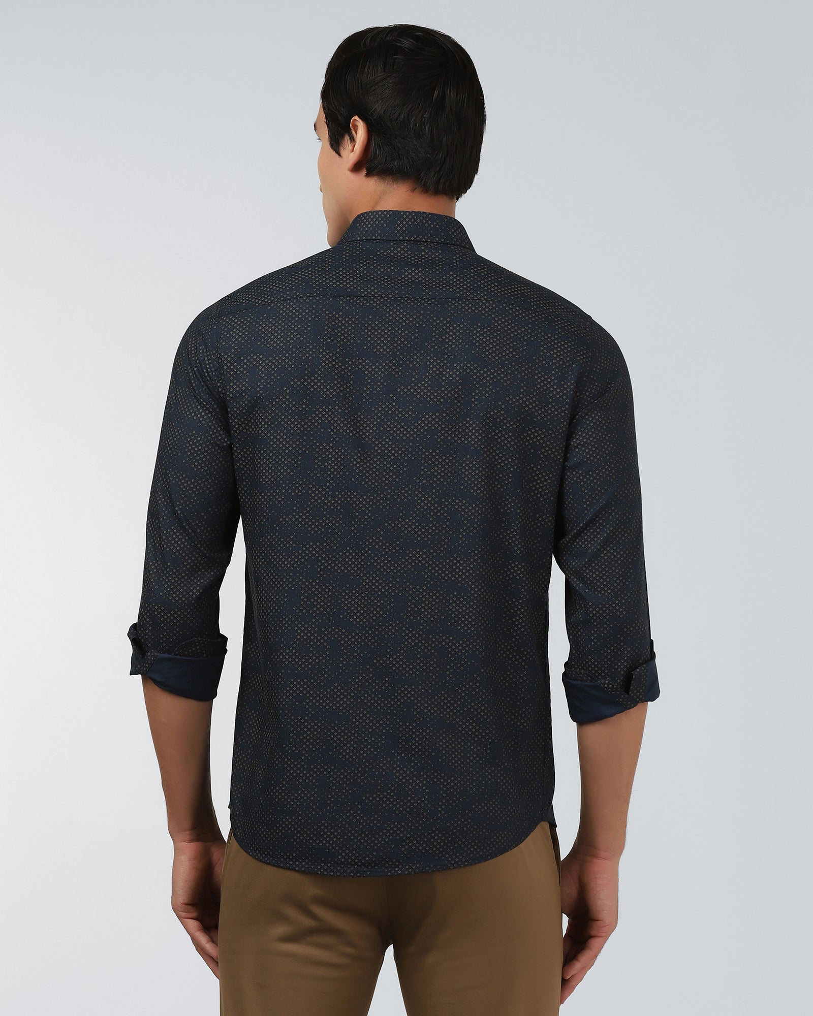 Navy Printed Shirt - Laver