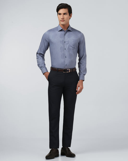 Navy Solid Trouser - Luis