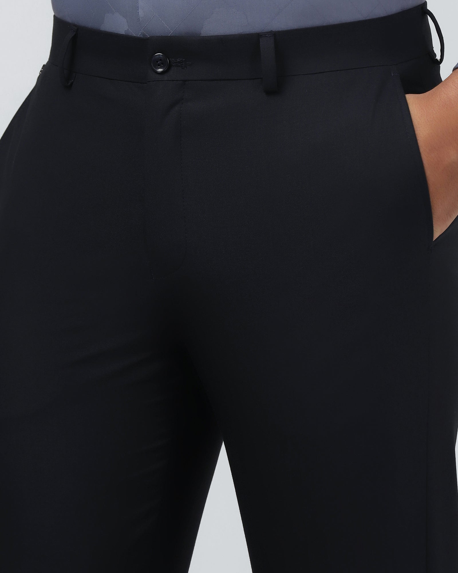 Navy Solid Trouser - Luis