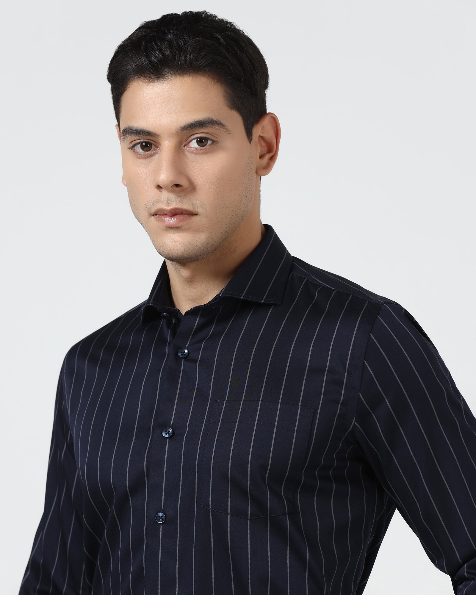 Navy Stripe Shirt - Route