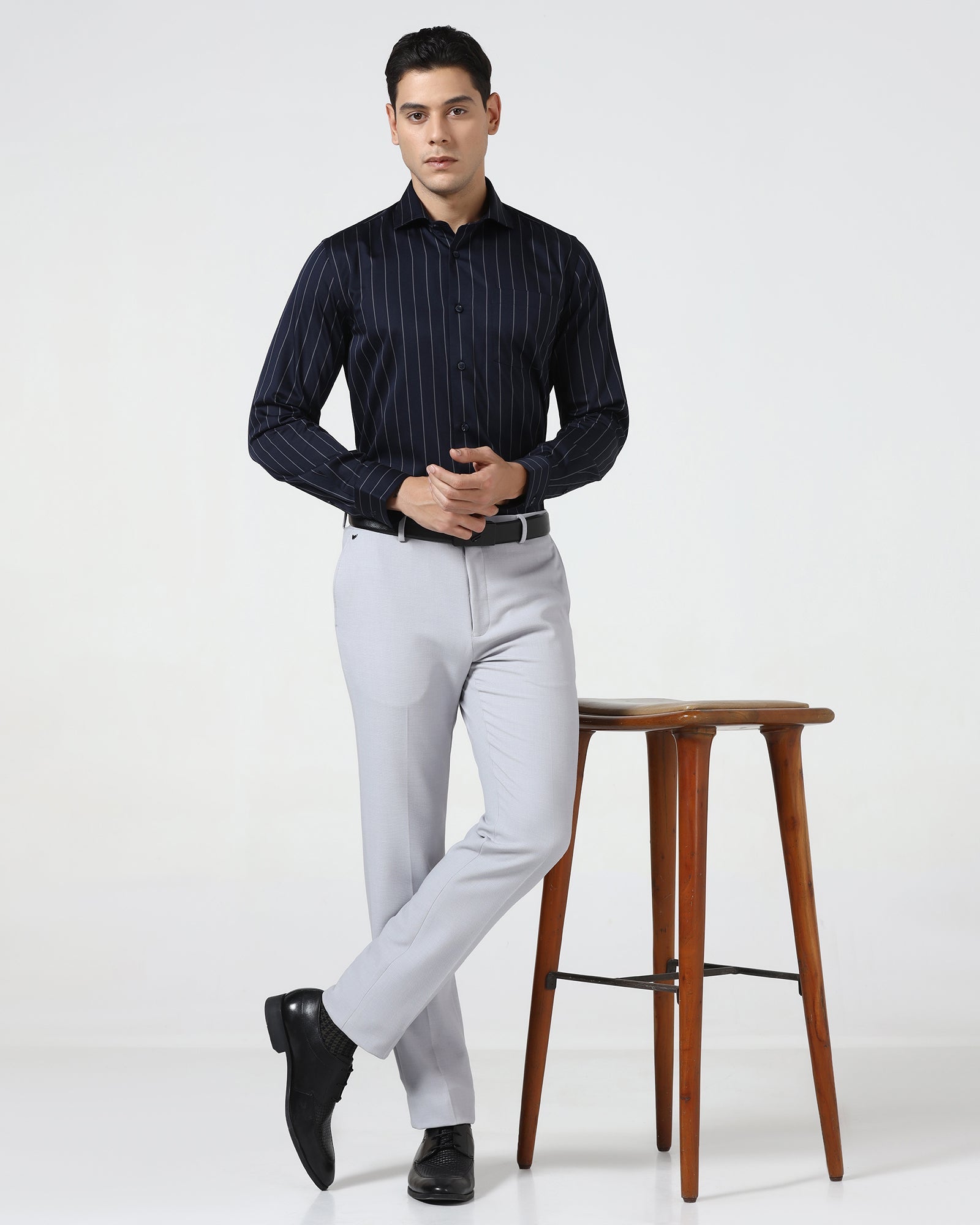 Navy Stripe Shirt - Route