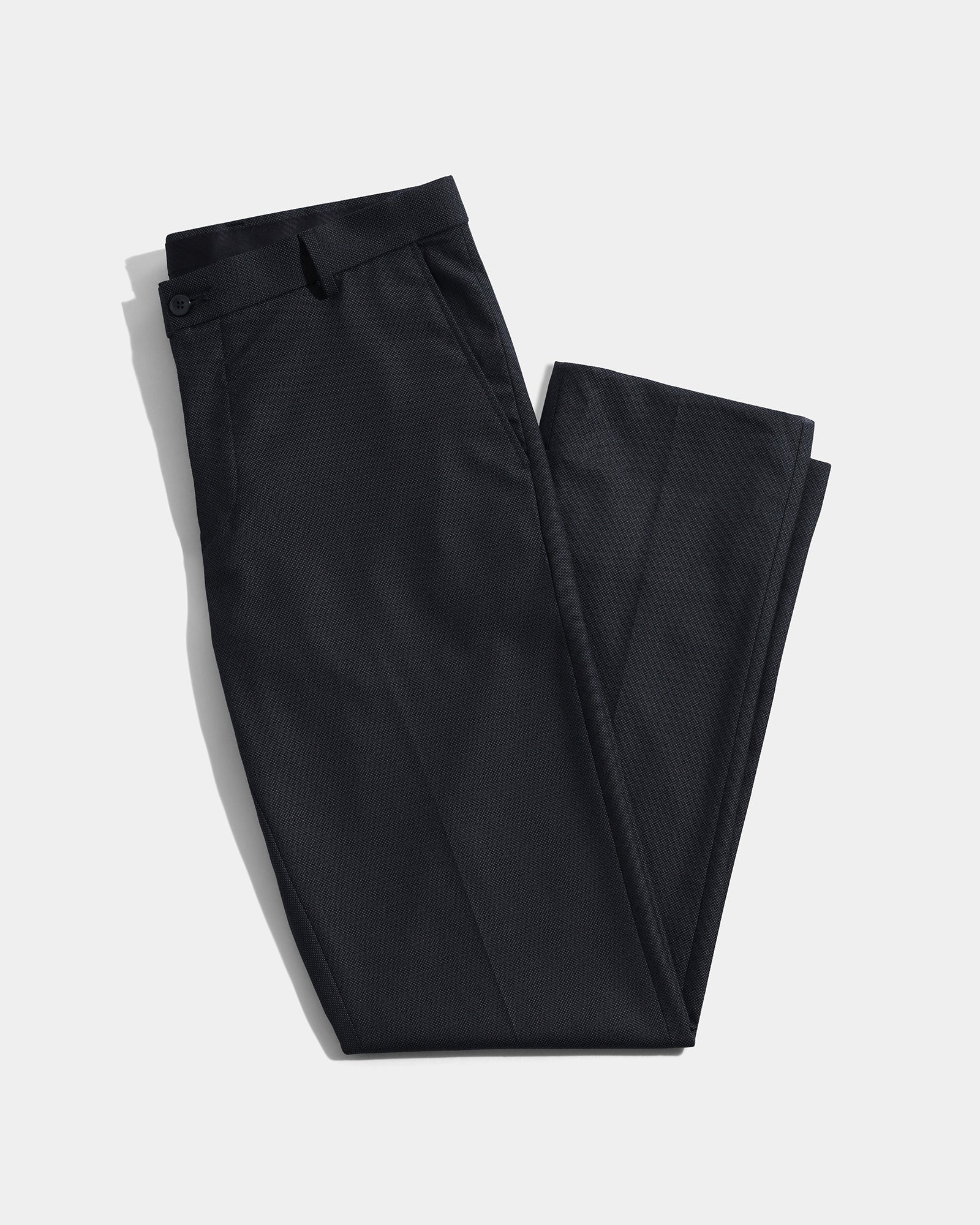Navy Textured Trouser - Alan