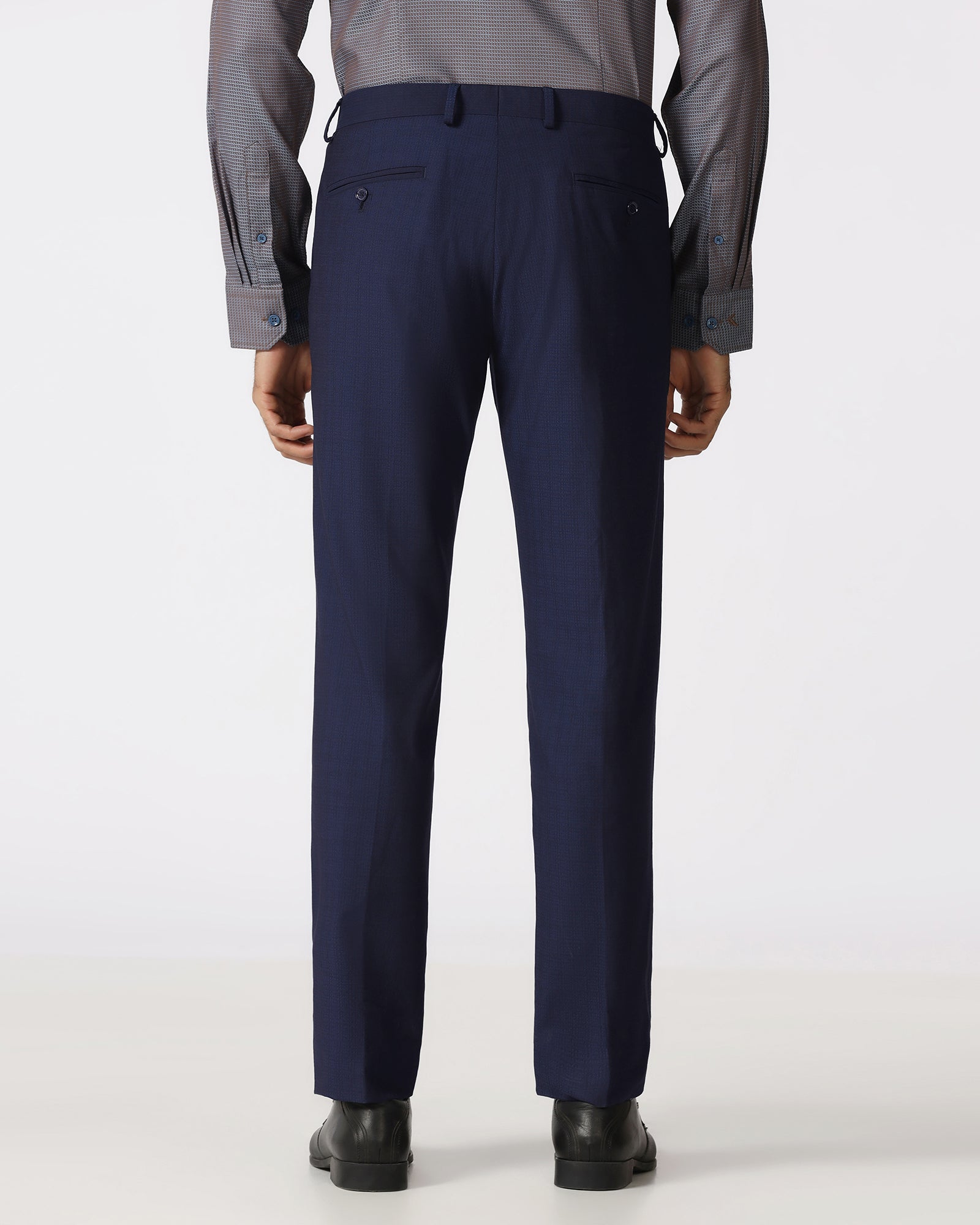 Navy Check Trouser - Baylor