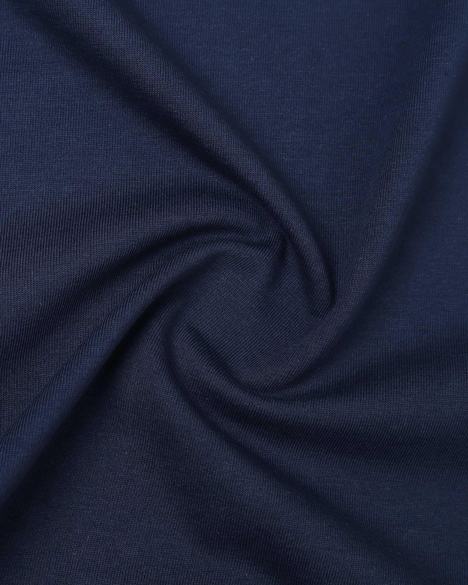 Navy Crew Neck Printed T-Shirt - Donbei