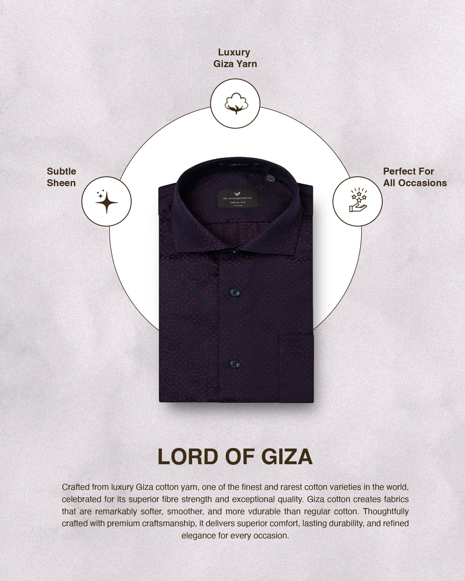 Navy Jacquard Shirt - Alton