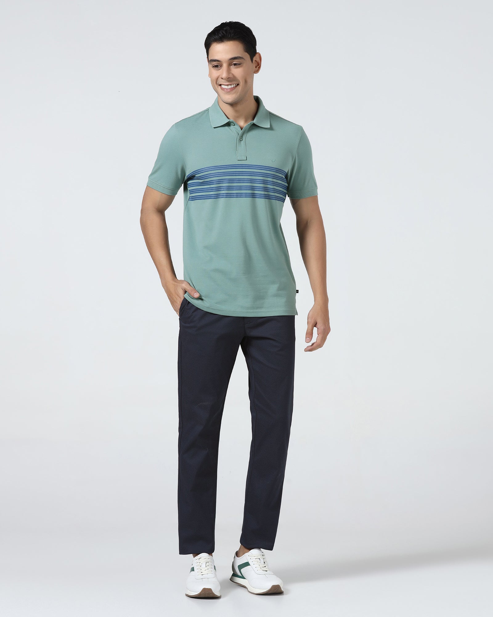 Navy Printed Khaki - Race