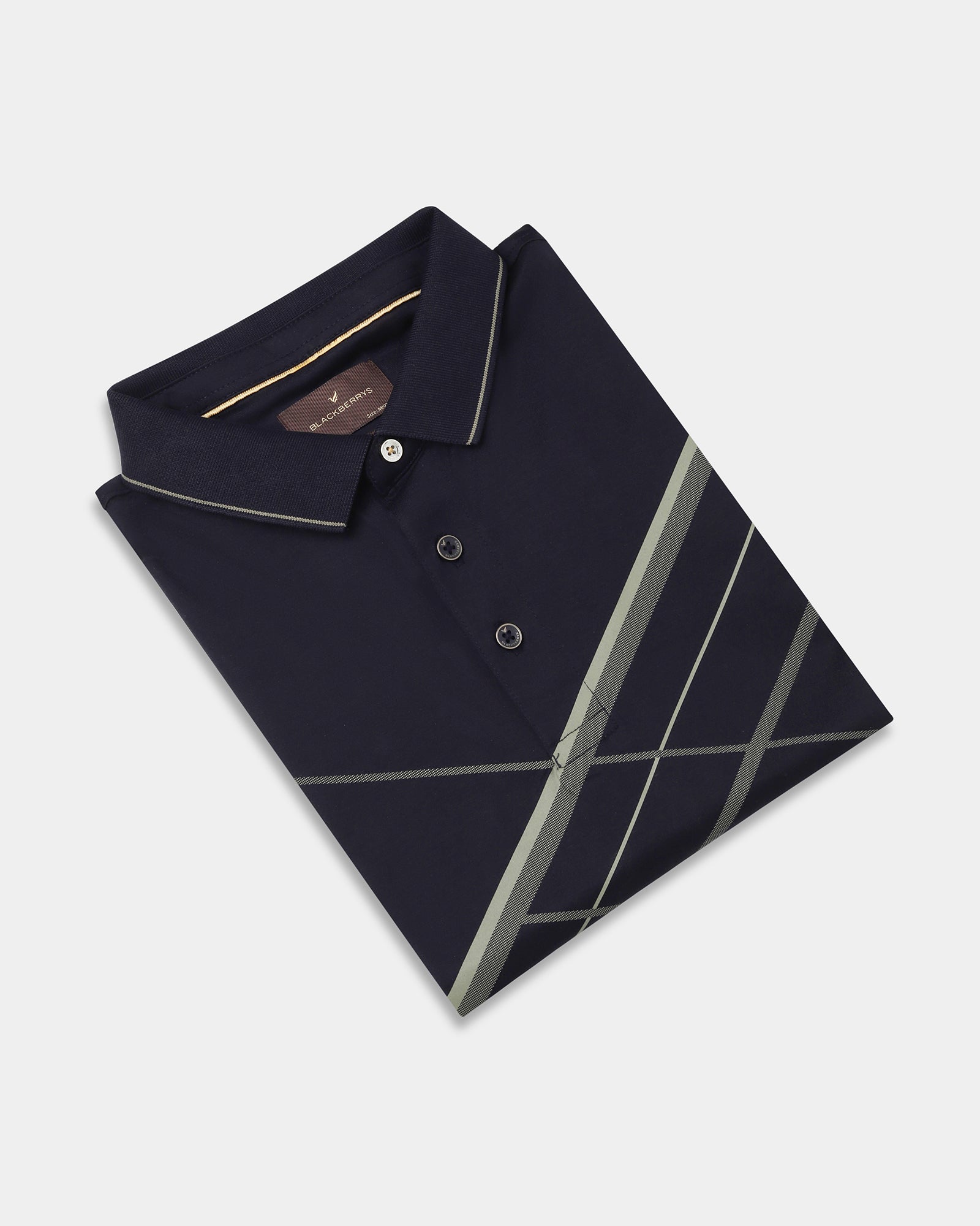 Navy Printed Polo - Pita