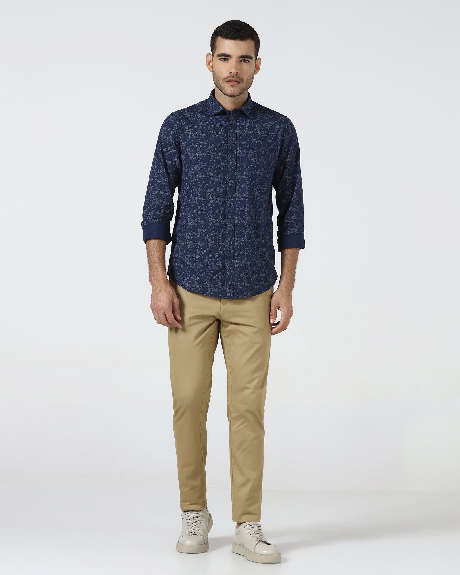 Navy Printed Shirt - Casol