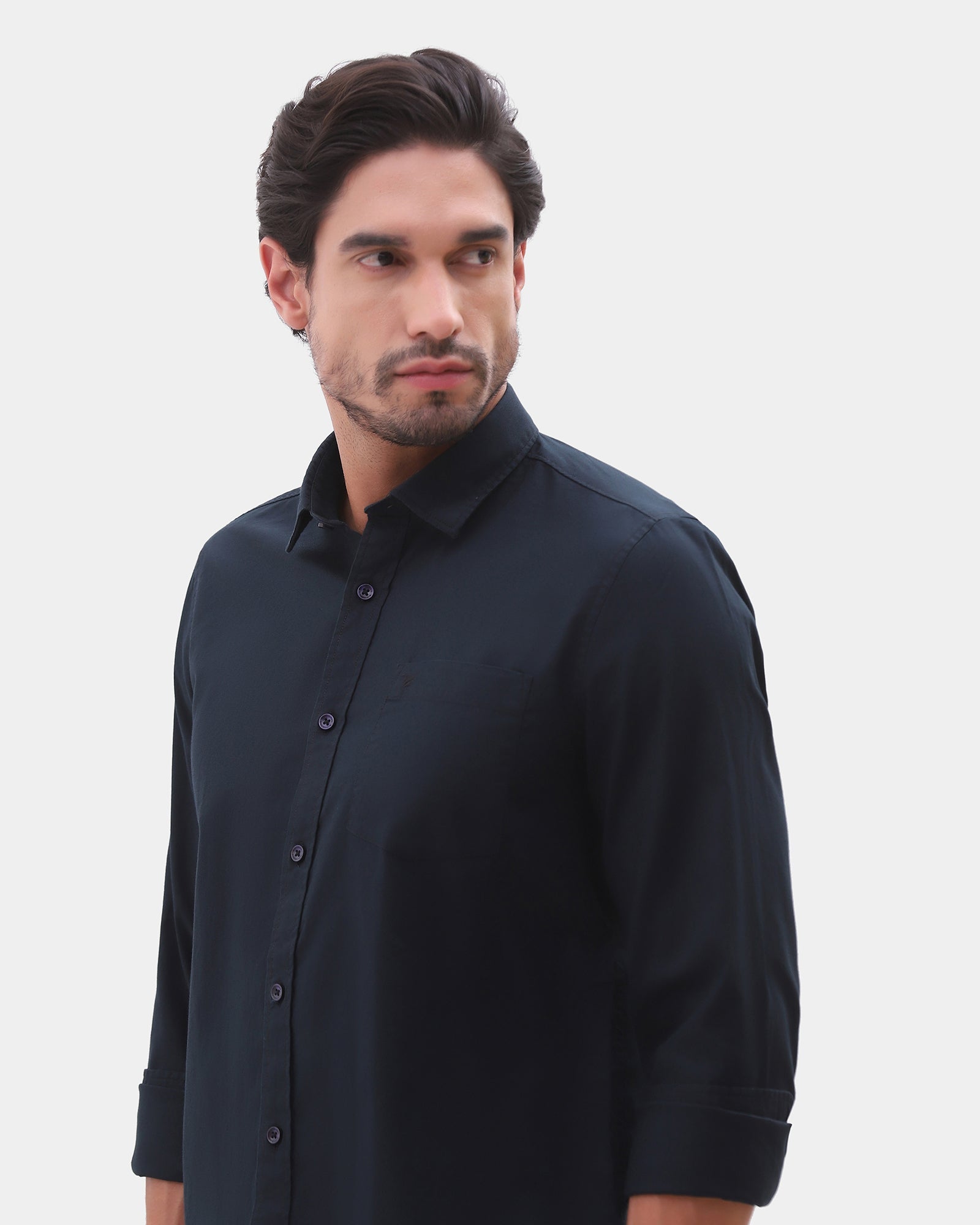 Navy Printed Shirt - Gebbew