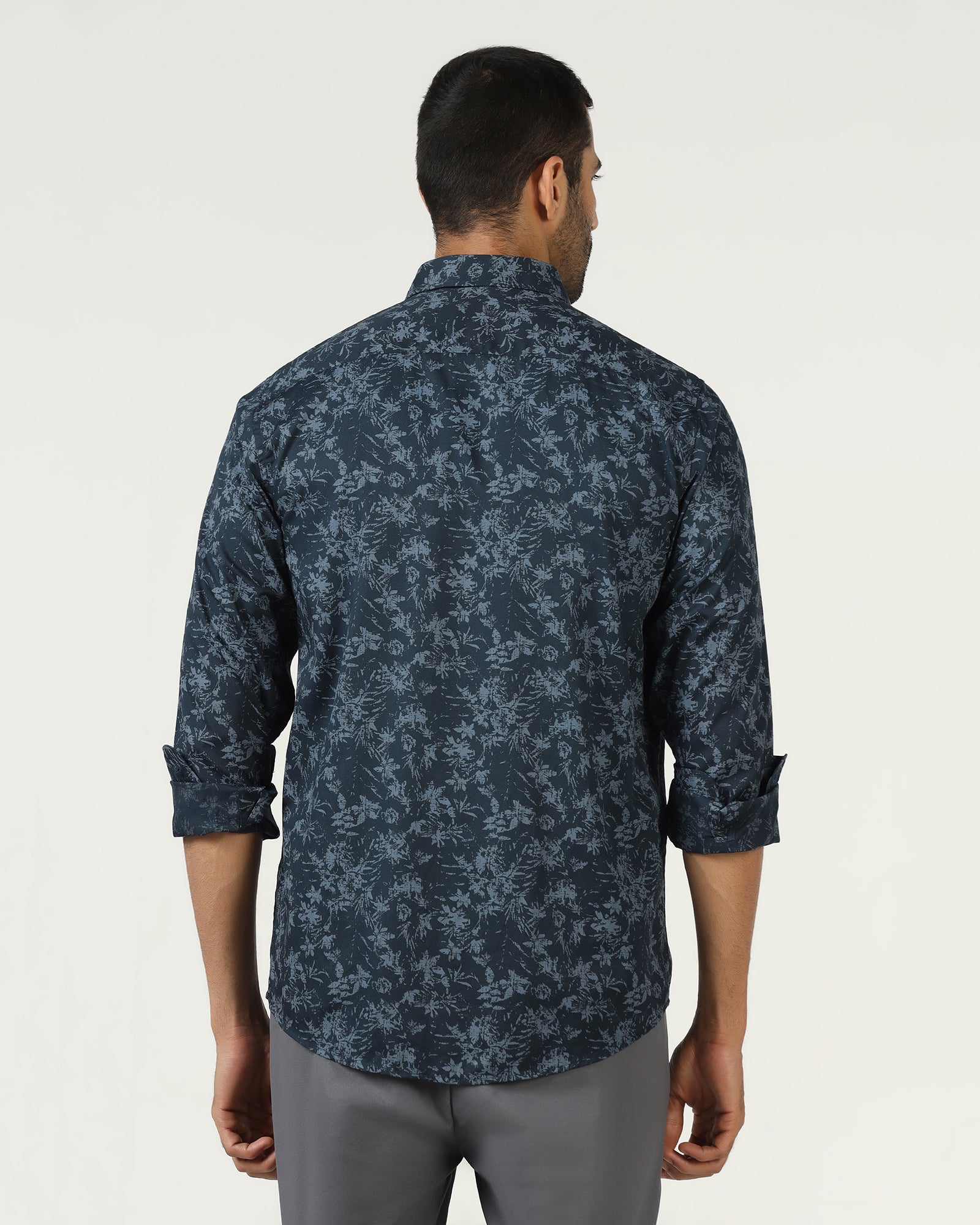 Navy Printed Shirt - Holten