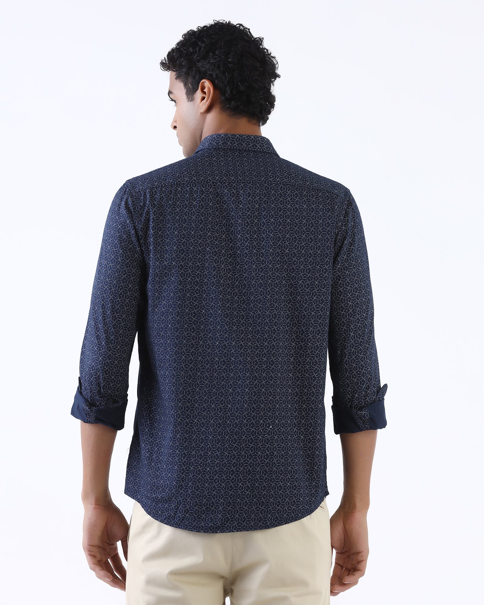 Navy Printed Shirt - Poger