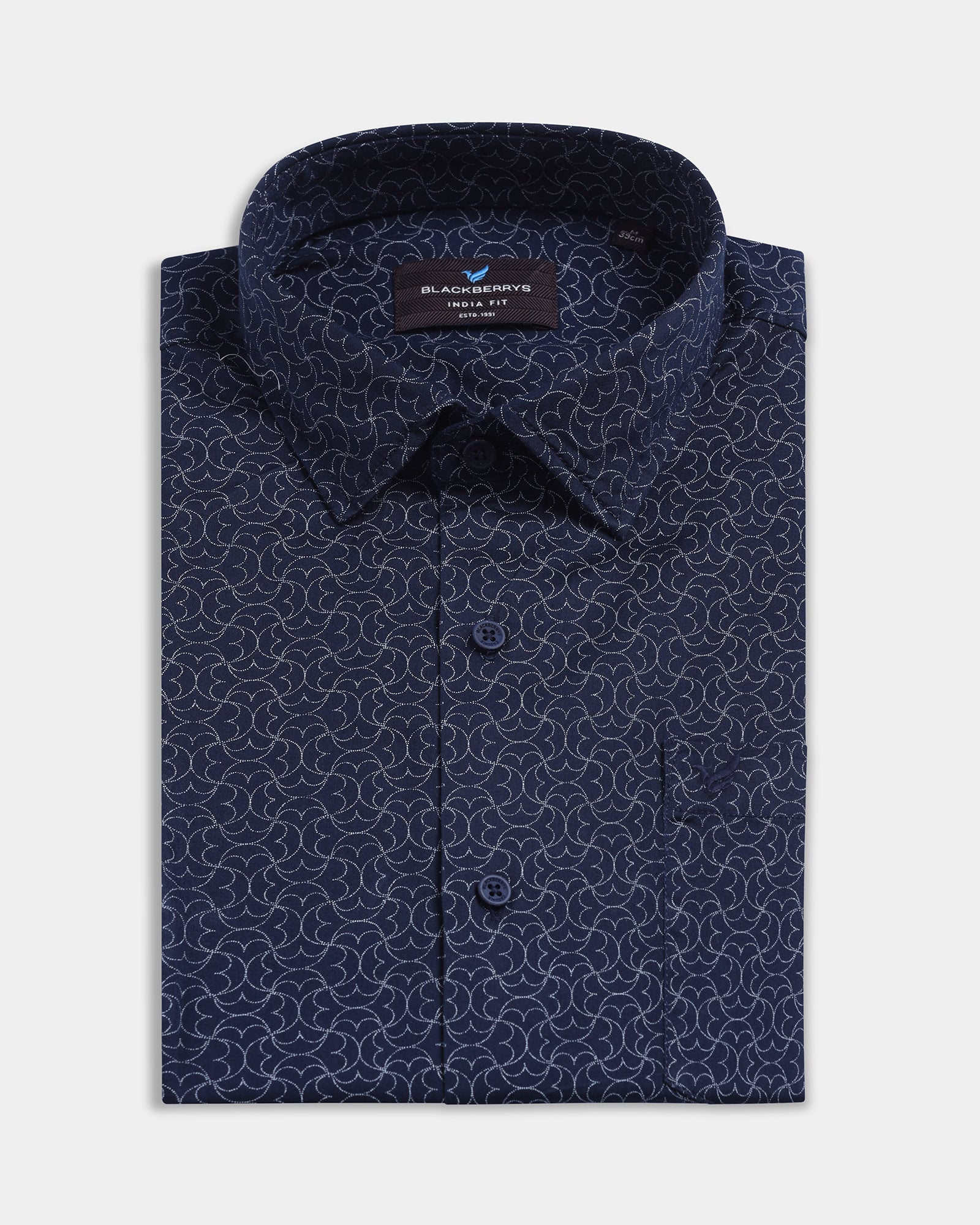 Navy Printed Shirt - Poger