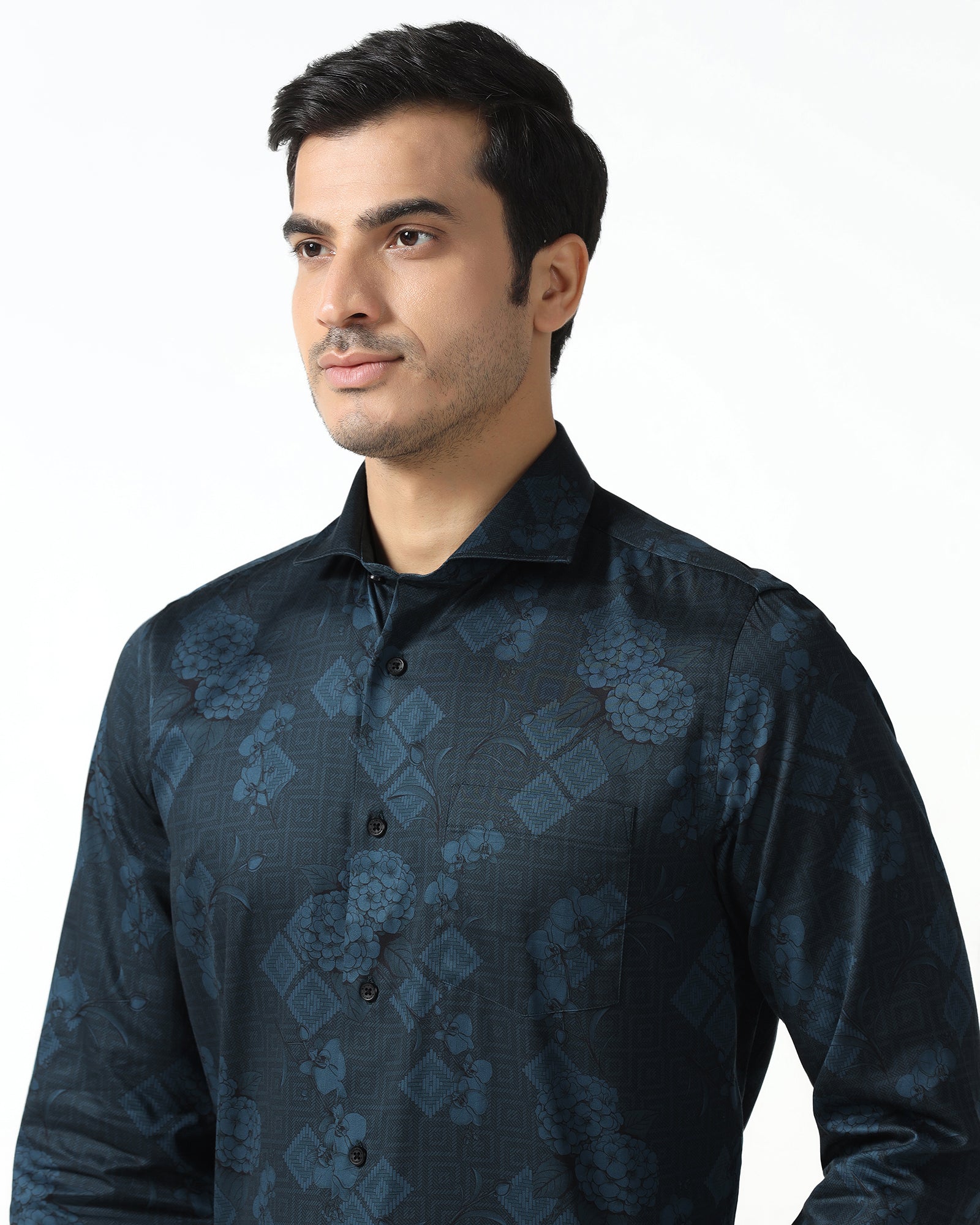 Navy Printed Shirt - Pristine