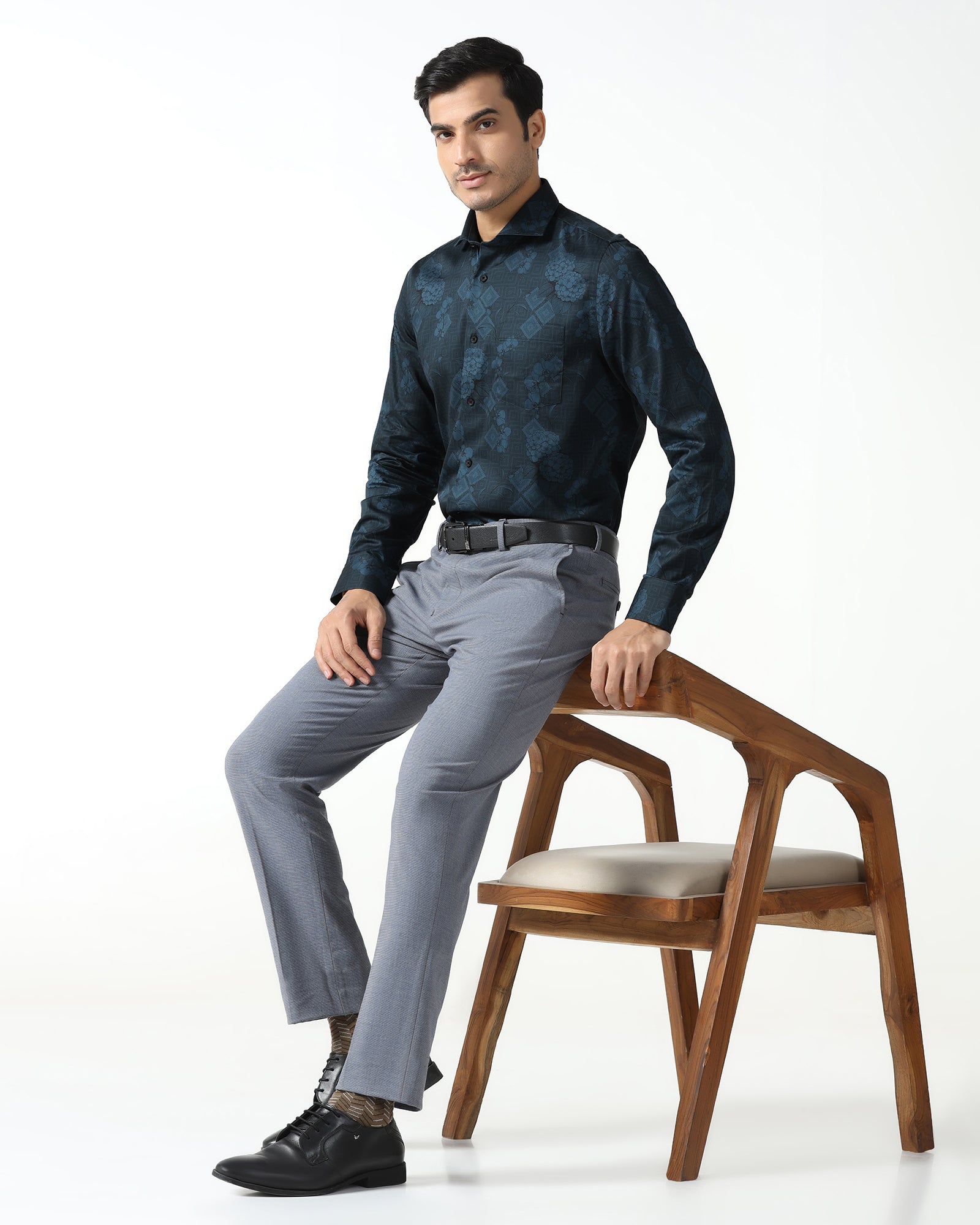 Navy Printed Shirt - Pristine