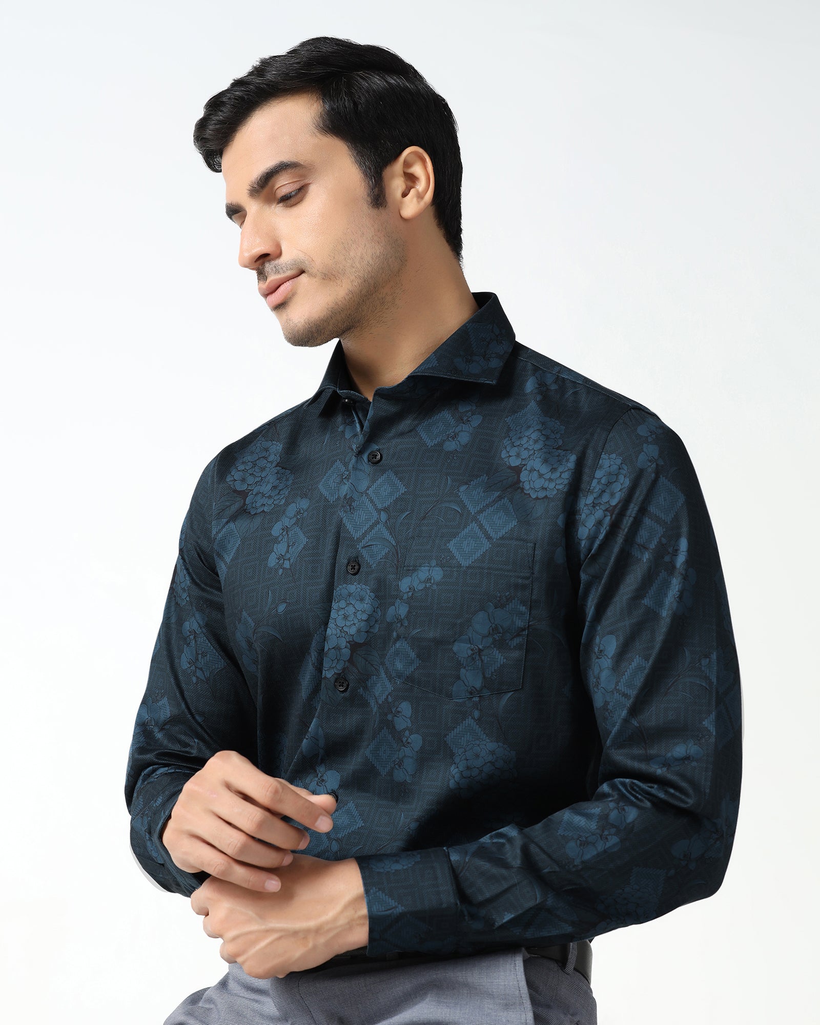 Navy Printed Shirt - Pristine