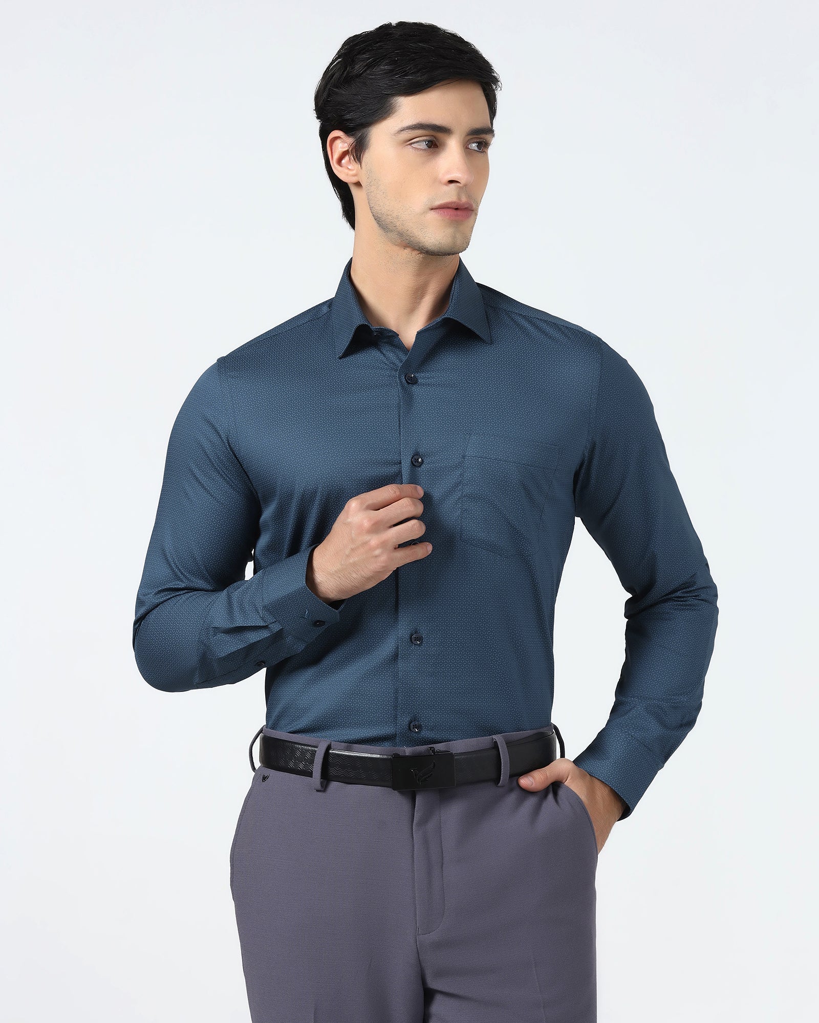 Navy Printed Shirt - Welkon