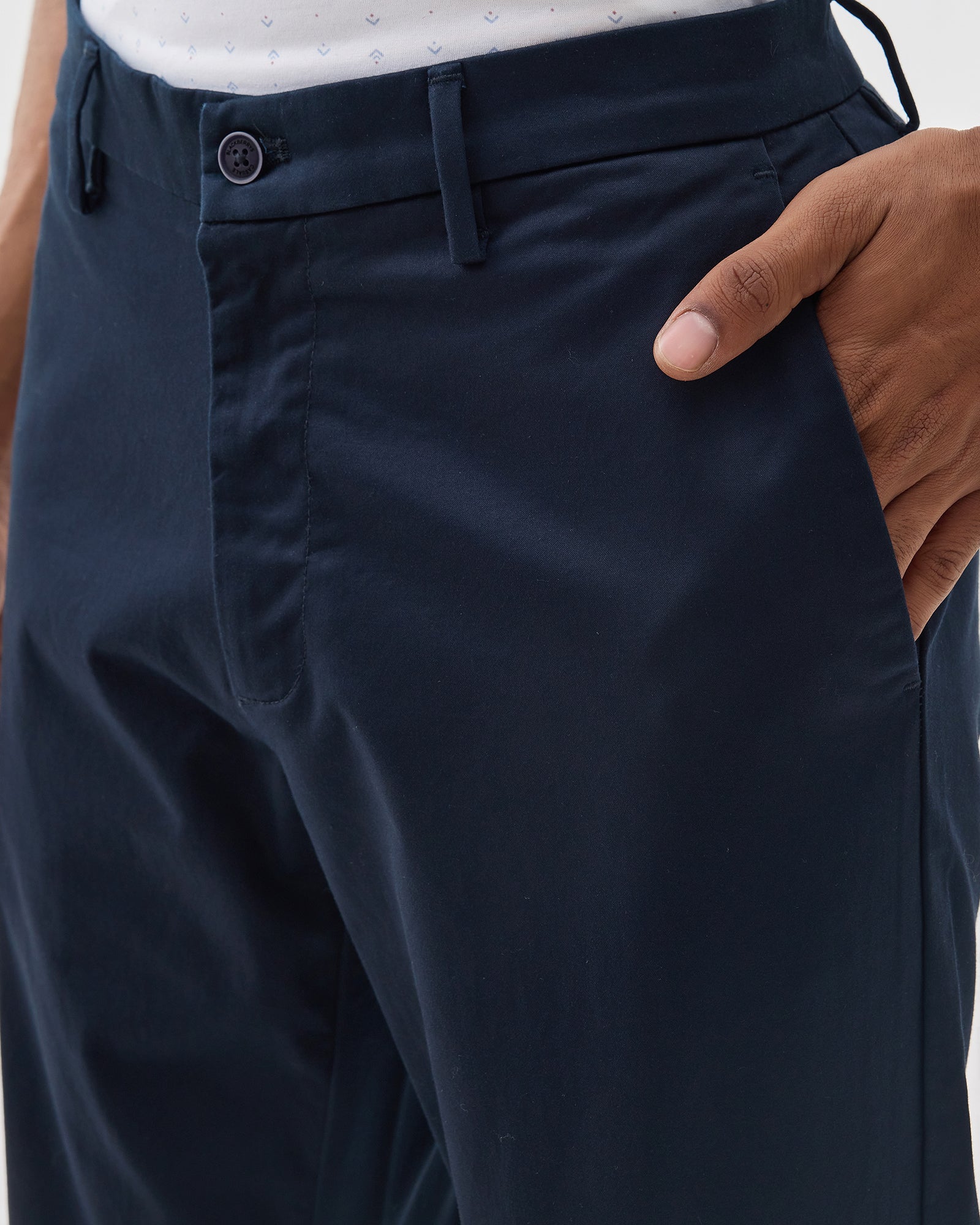 Navy Solid Khakis - Kolt