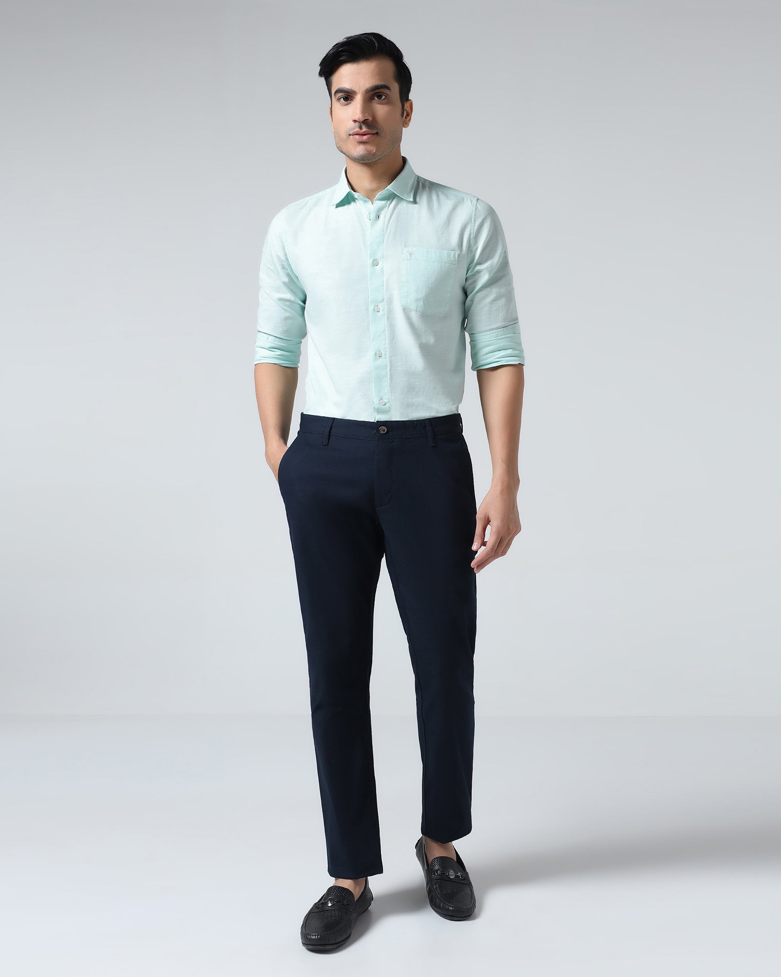 Navy Solid Khakis - Marley