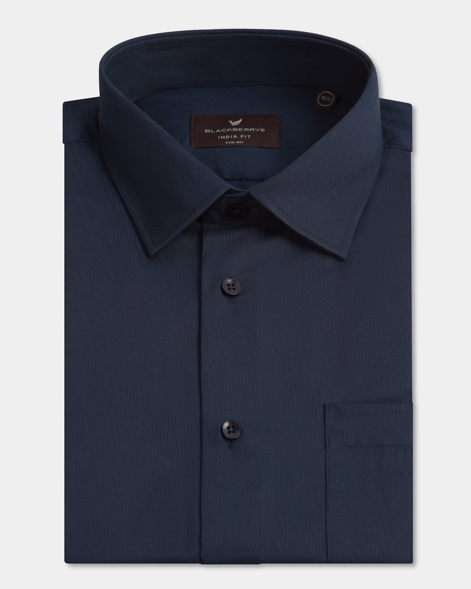 Navy Solid Shirt - Tanin