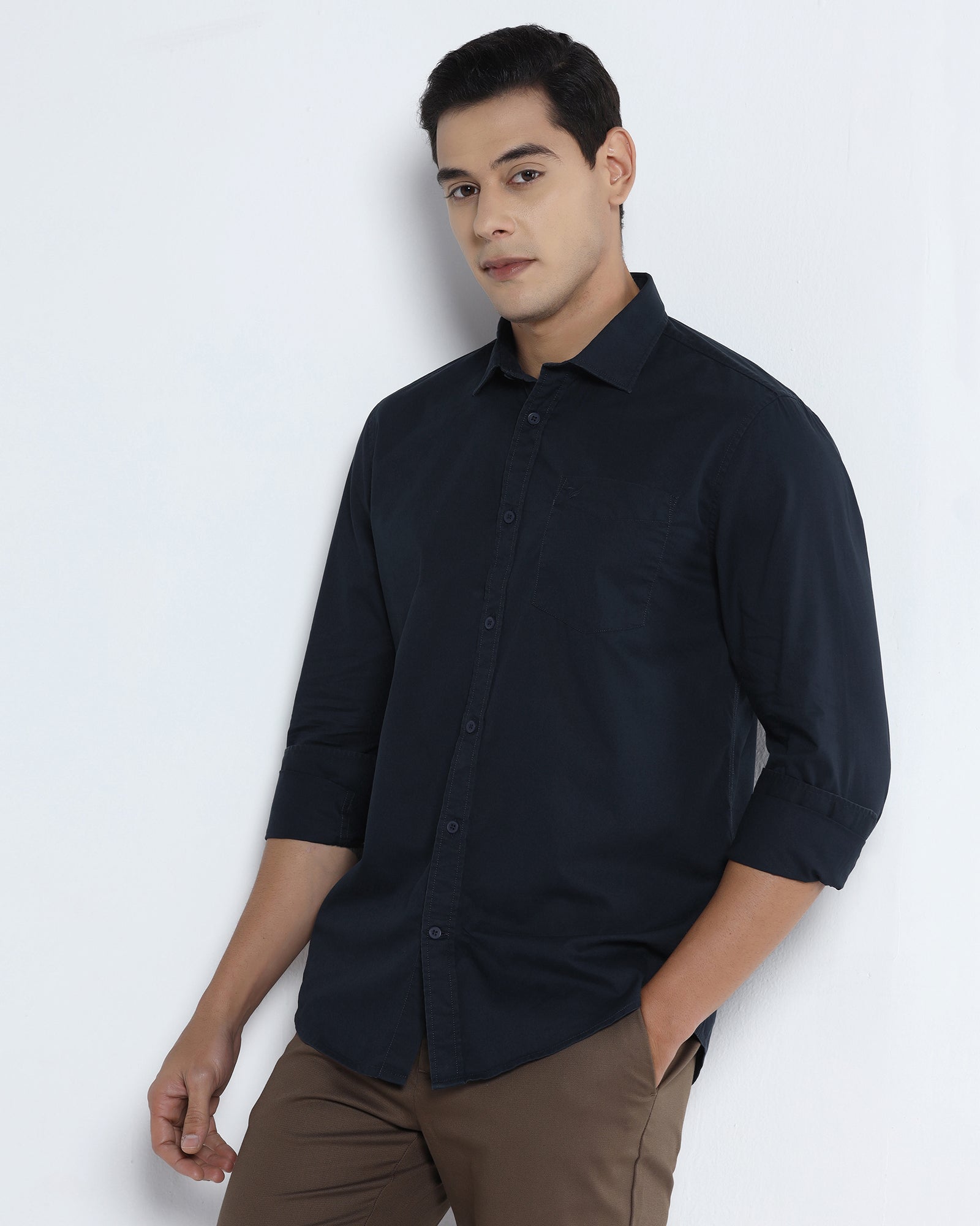 Navy Solid Shirt - Zento