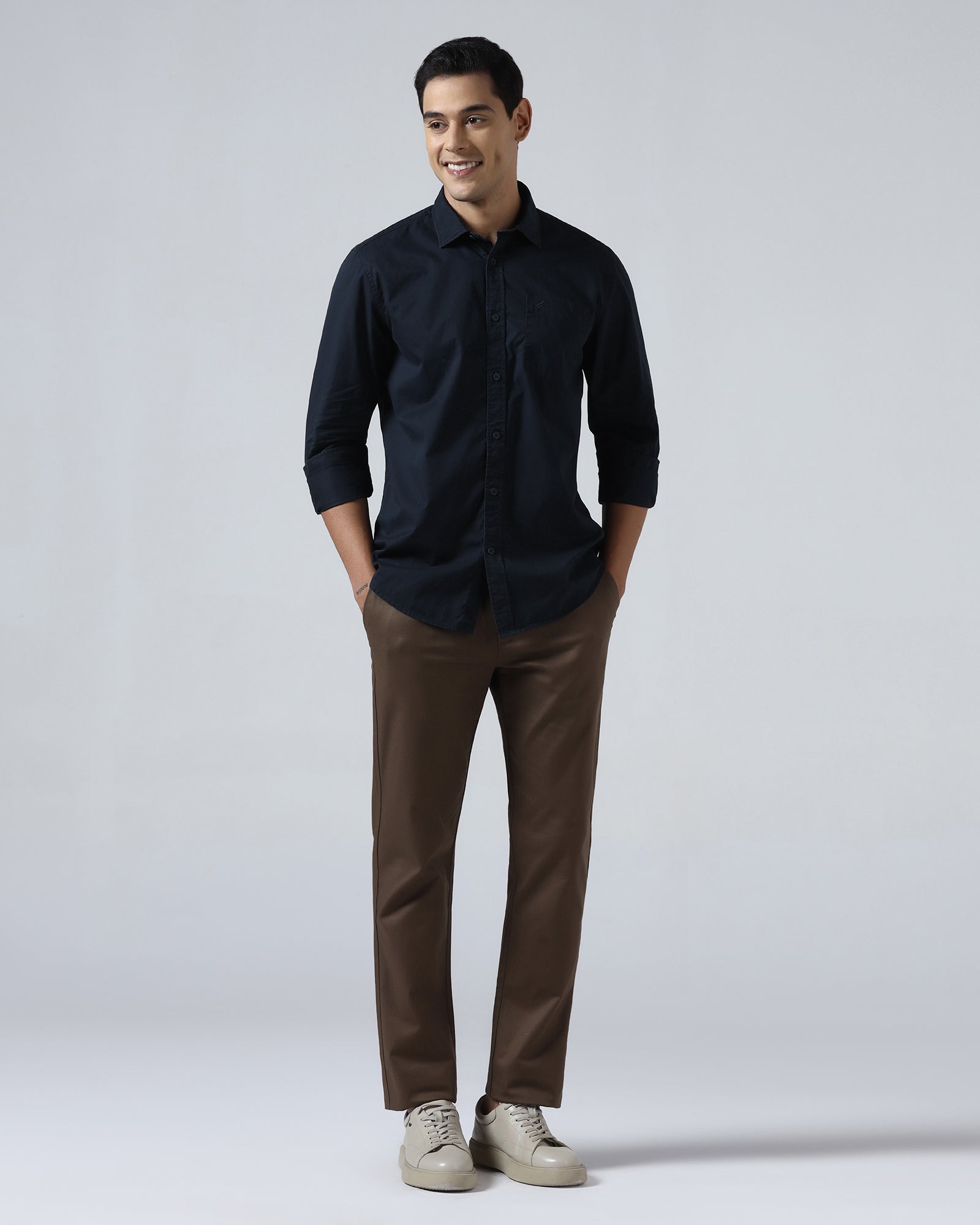 Navy Solid Shirt - Zento