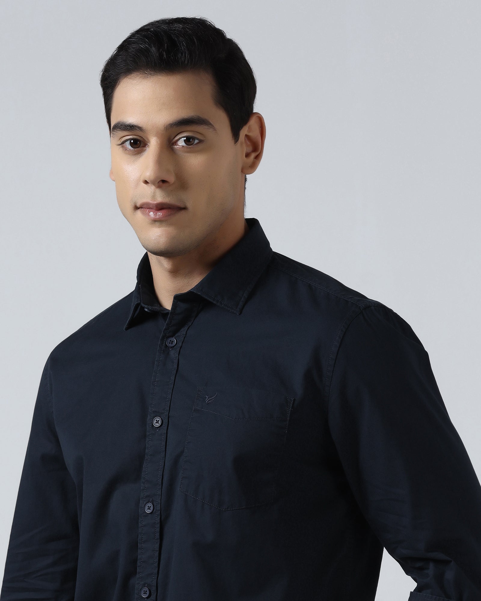 Navy Solid Shirt - Zento
