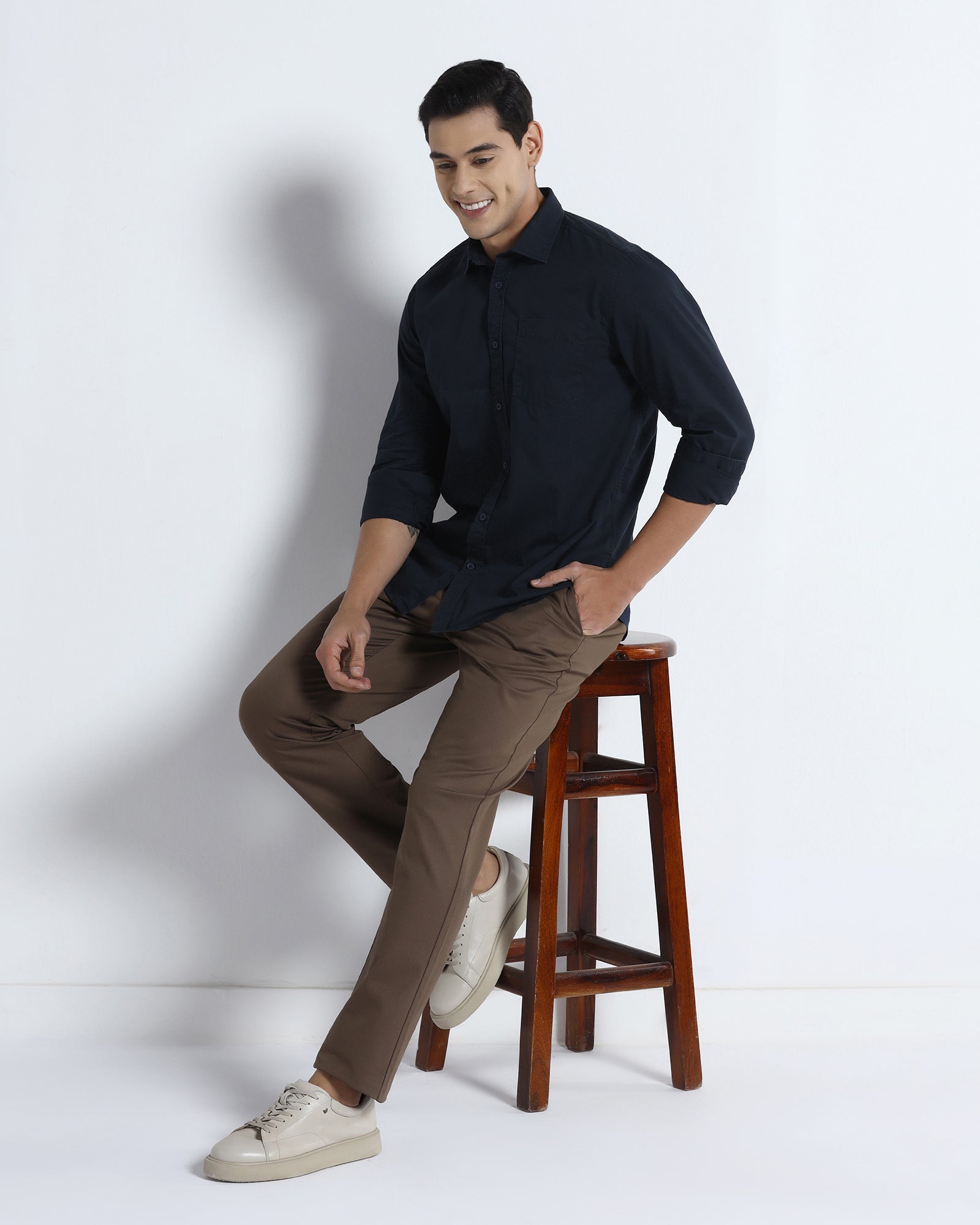 Navy Solid Shirt - Zento