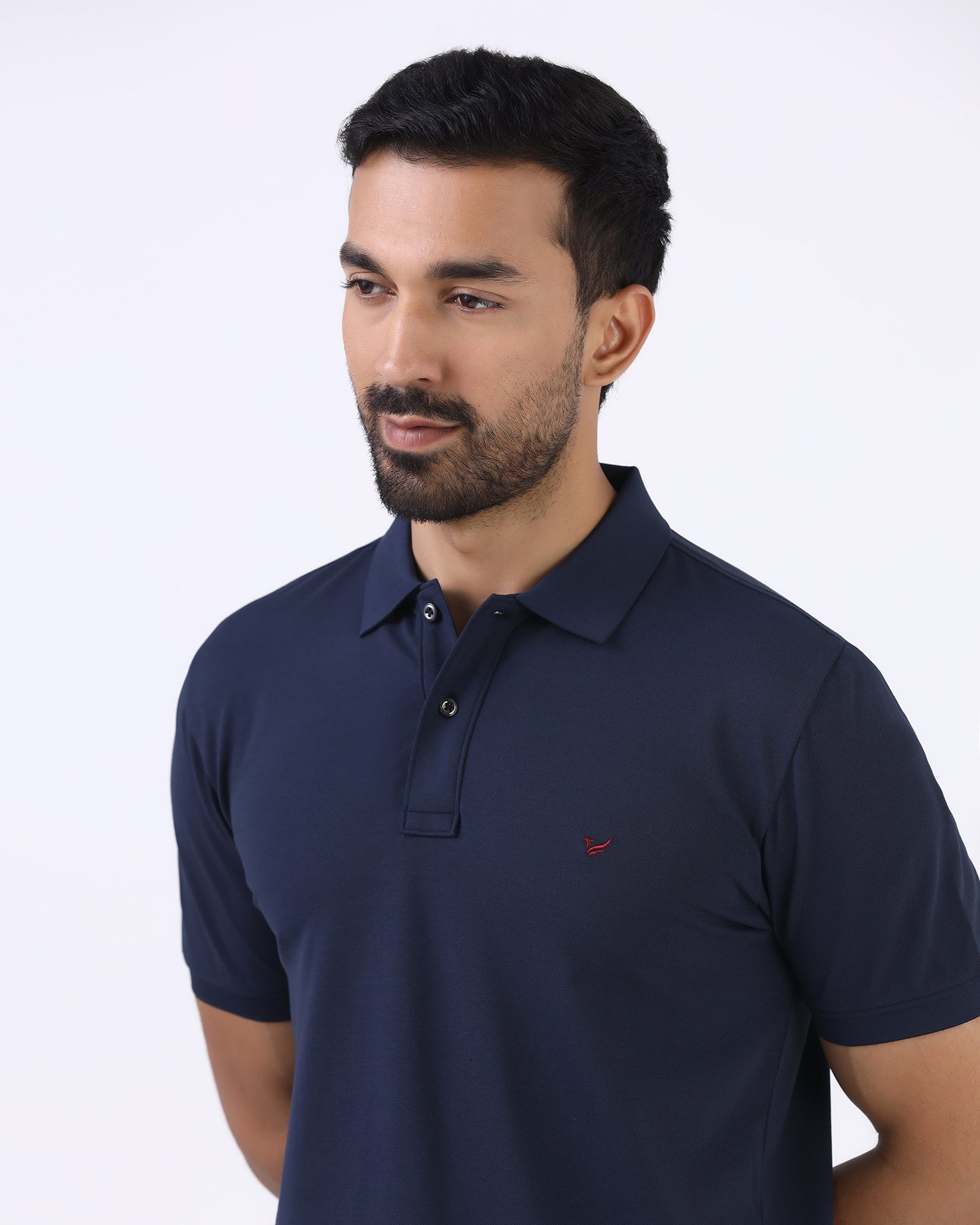 Navy Must Haves Solid Polo - Yukii