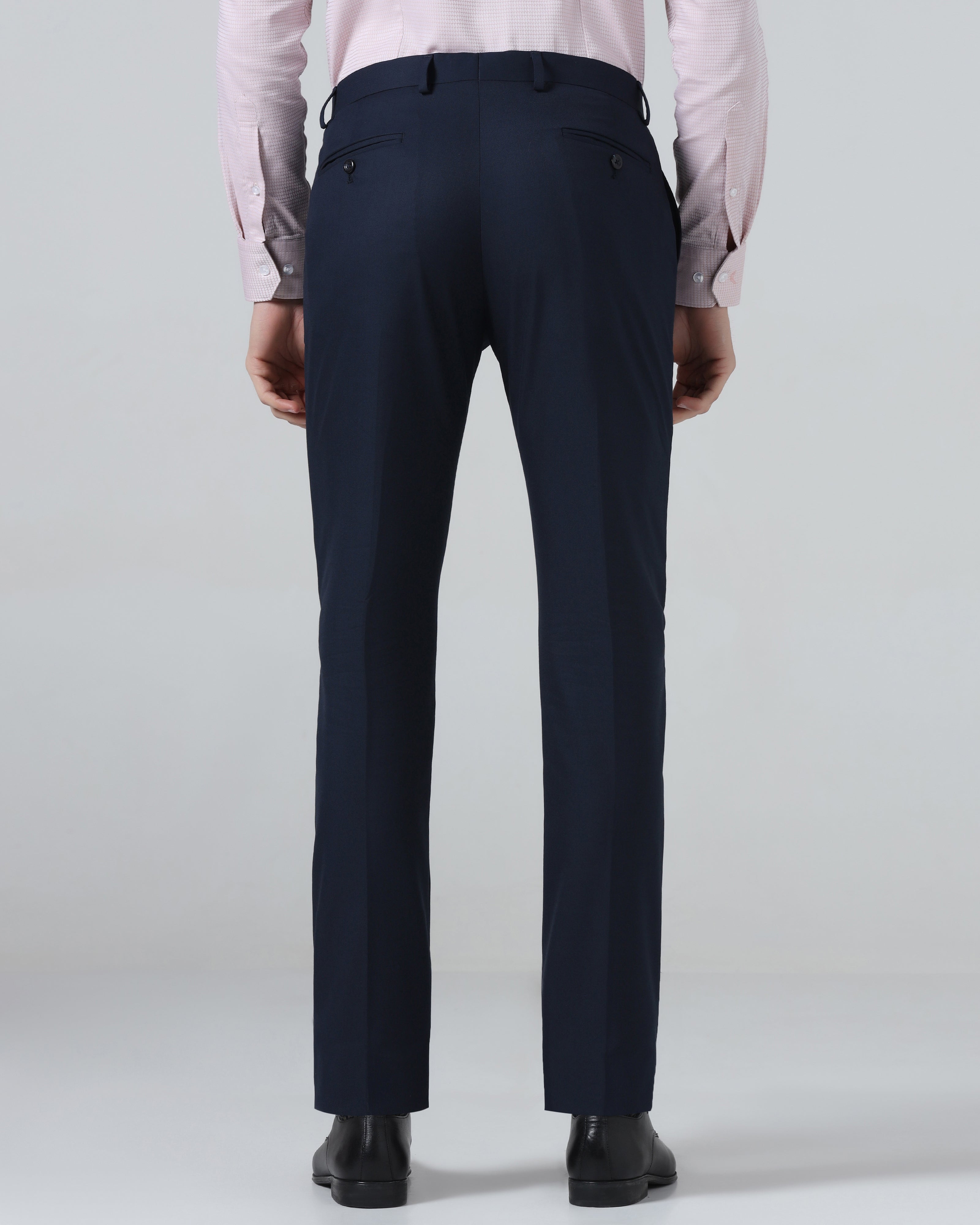 Navy Solid Trouser