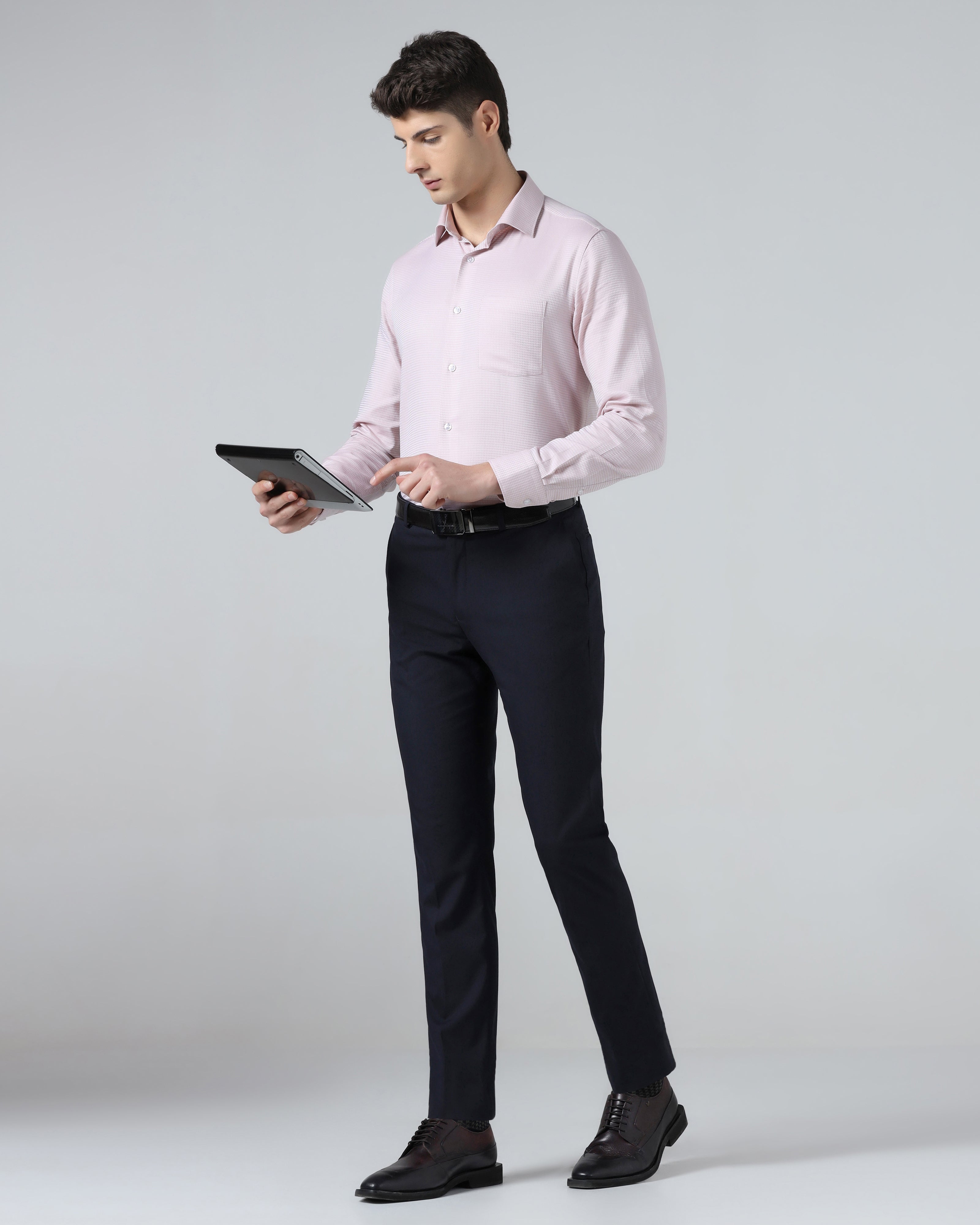 Navy Solid Trouser